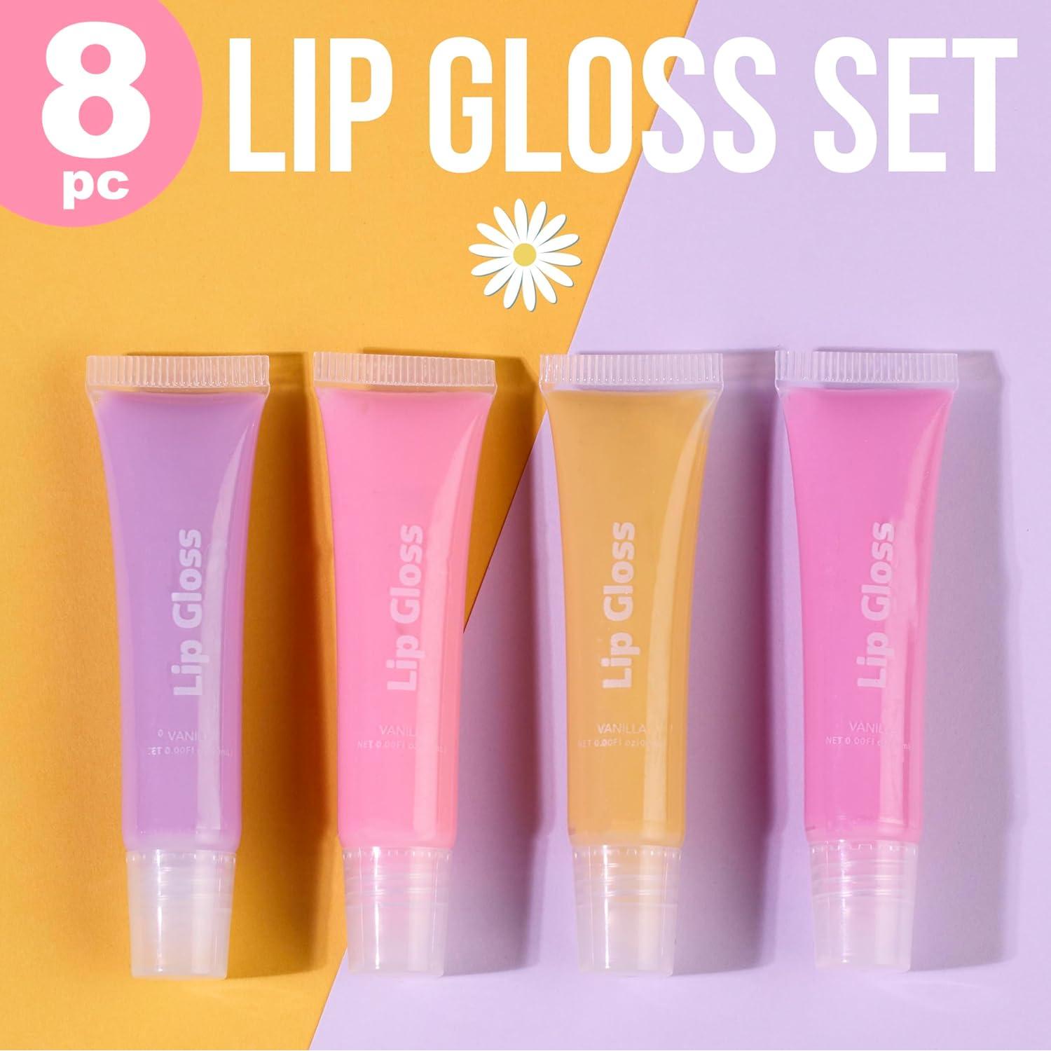 Set de 8 Brillos Labiales Saborizados Daisy - Almar