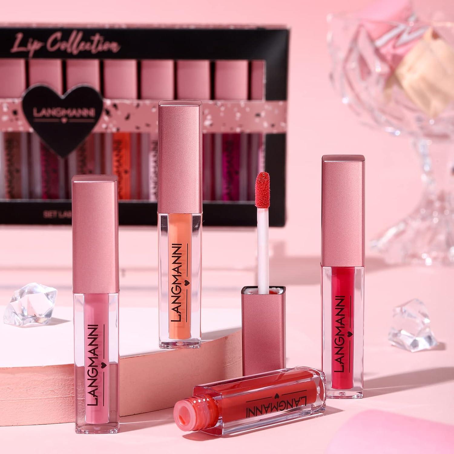 Set de 12 Pintalabios Líquido Dulele Hidratante y Brillante