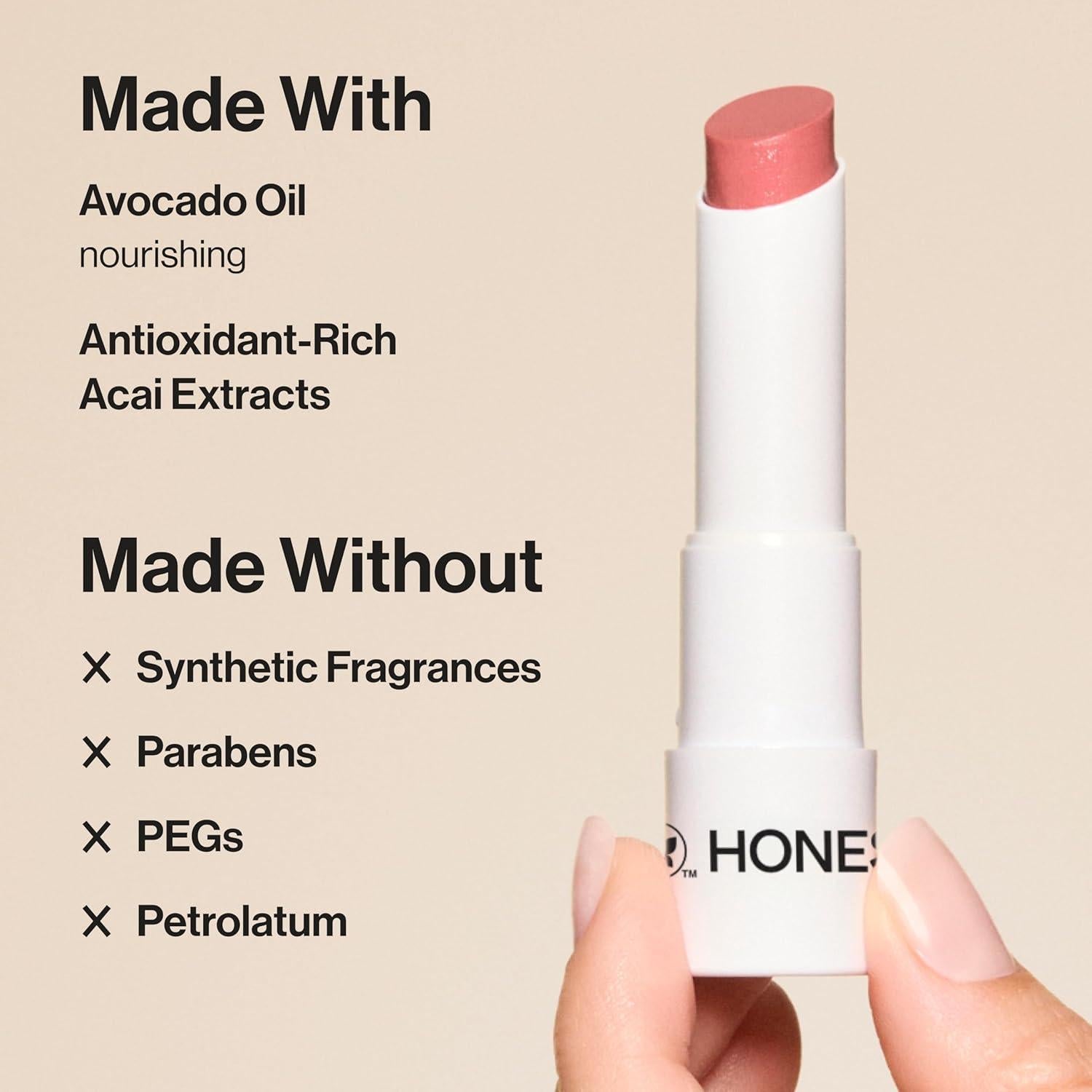 Bálsamo Labial Tinte Vegano Honest Beauty Caída de Ciruela 17.6g