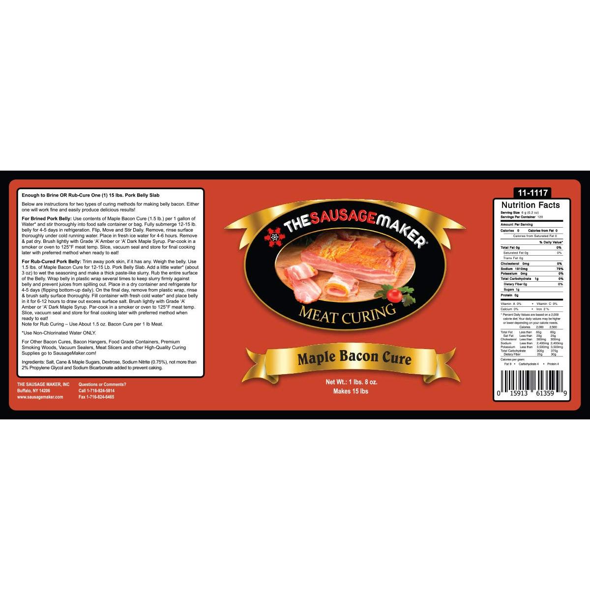 Cura de Tocino de Arce El Fabricante de Salchichas 1.5 kg