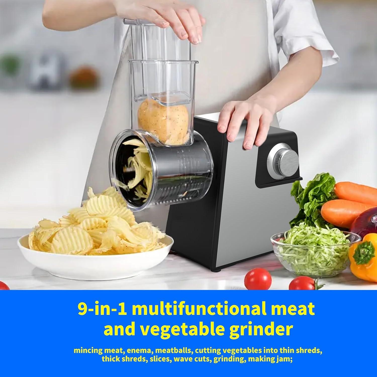 Meat Grinder Electric, 9 in1 Meat Grinder for Home Use, 800W Stainless Steel Meat Grinder Electric, Heavy Duty Meat Mincer Machine Sausage Maker, for Home Kitchen Use