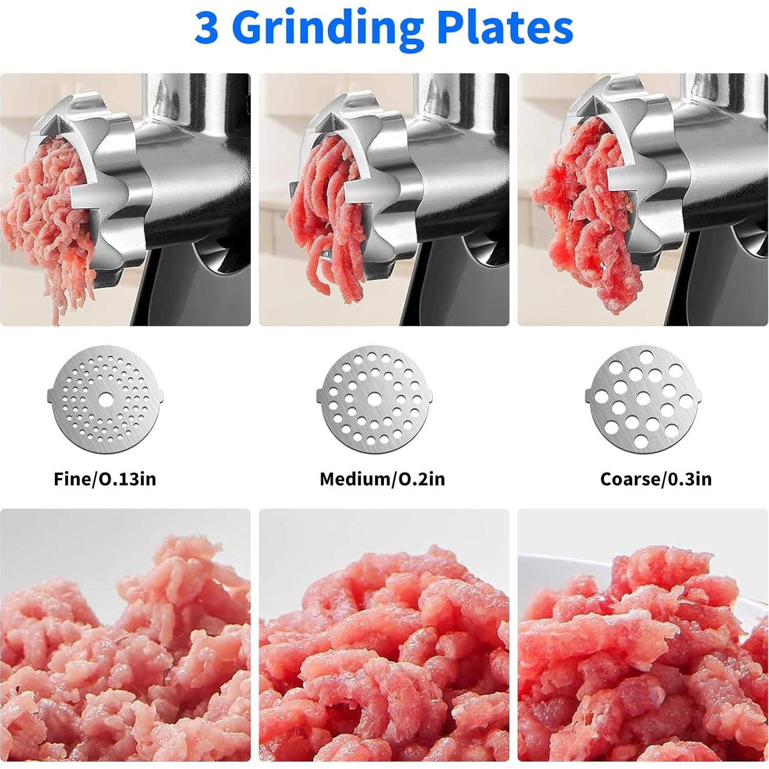Meat Grinder Electric, 9 in1 Meat Grinder for Home Use, 800W Stainless Steel Meat Grinder Electric, Heavy Duty Meat Mincer Machine Sausage Maker, for Home Kitchen Use