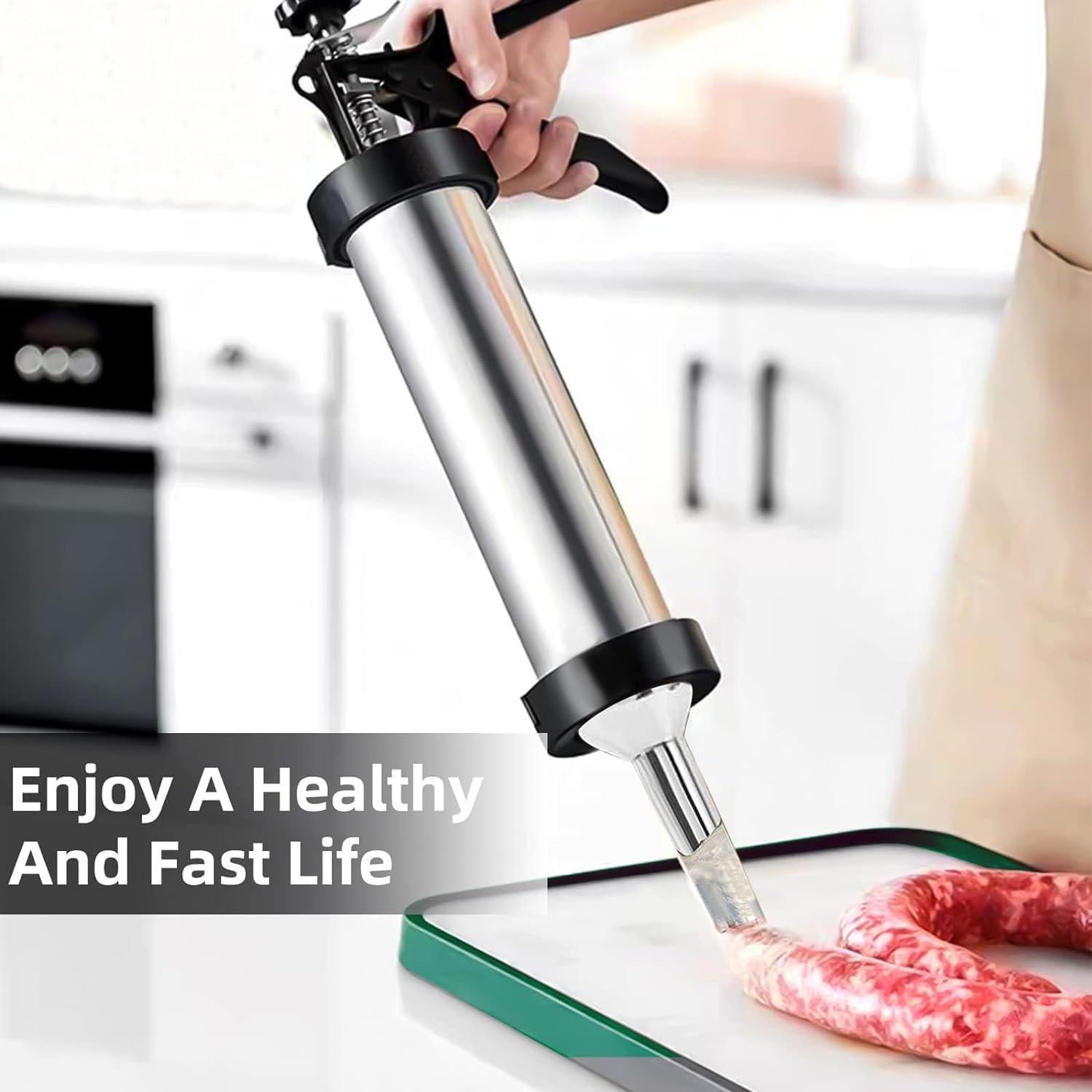 Kit de Pistola de Jerky de Acero Inoxidable XDGGCSY - 5 Boquillas