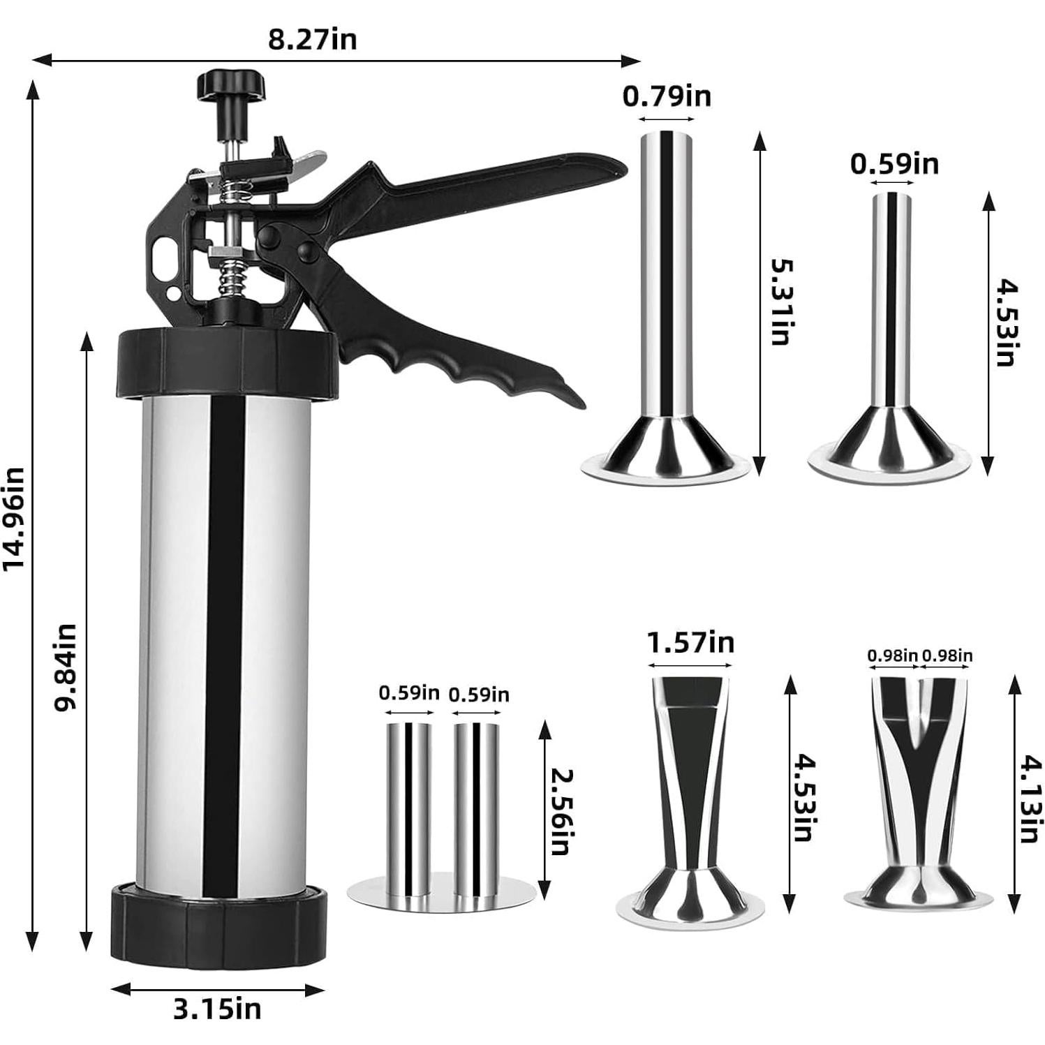 Kit de Pistola de Jerky de Acero Inoxidable XDGGCSY - 5 Boquillas