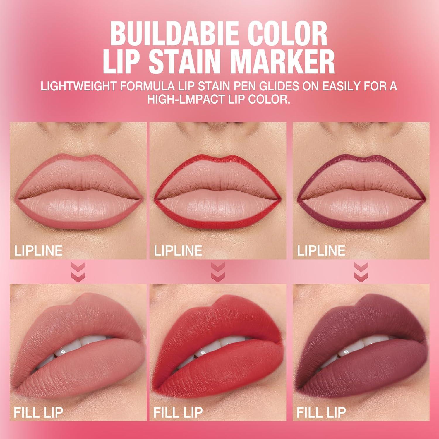 Set de 6 Lápices Labiales Mate LANGMANNI - Alta Pigmentación