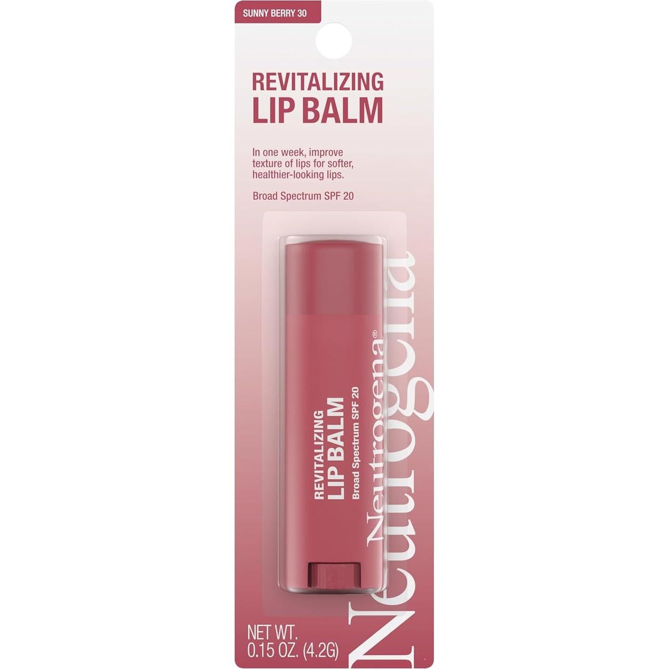 Bálsamo Labial Neutrogena Revitalizante SPF 20 Sutil Berry