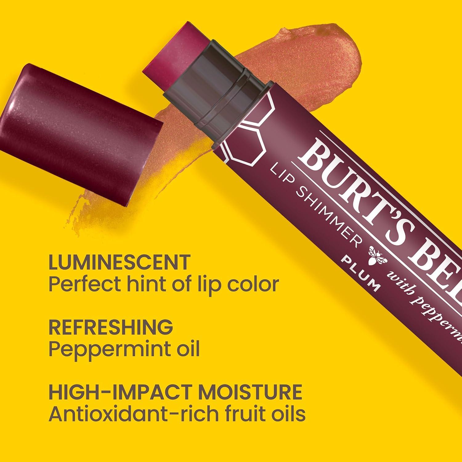 Bálsamo Labial Brillante Burt's Bees Ciruela 9.14 cm 9.92 g