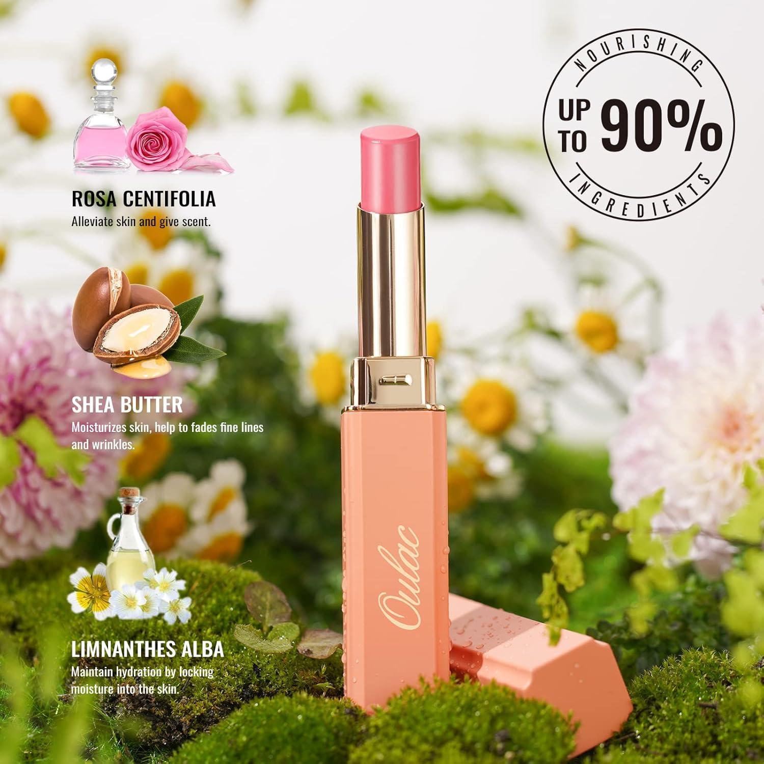 Bálsamo Labial Hidratante Oulac Rosa Malva 2.2g Vegano
