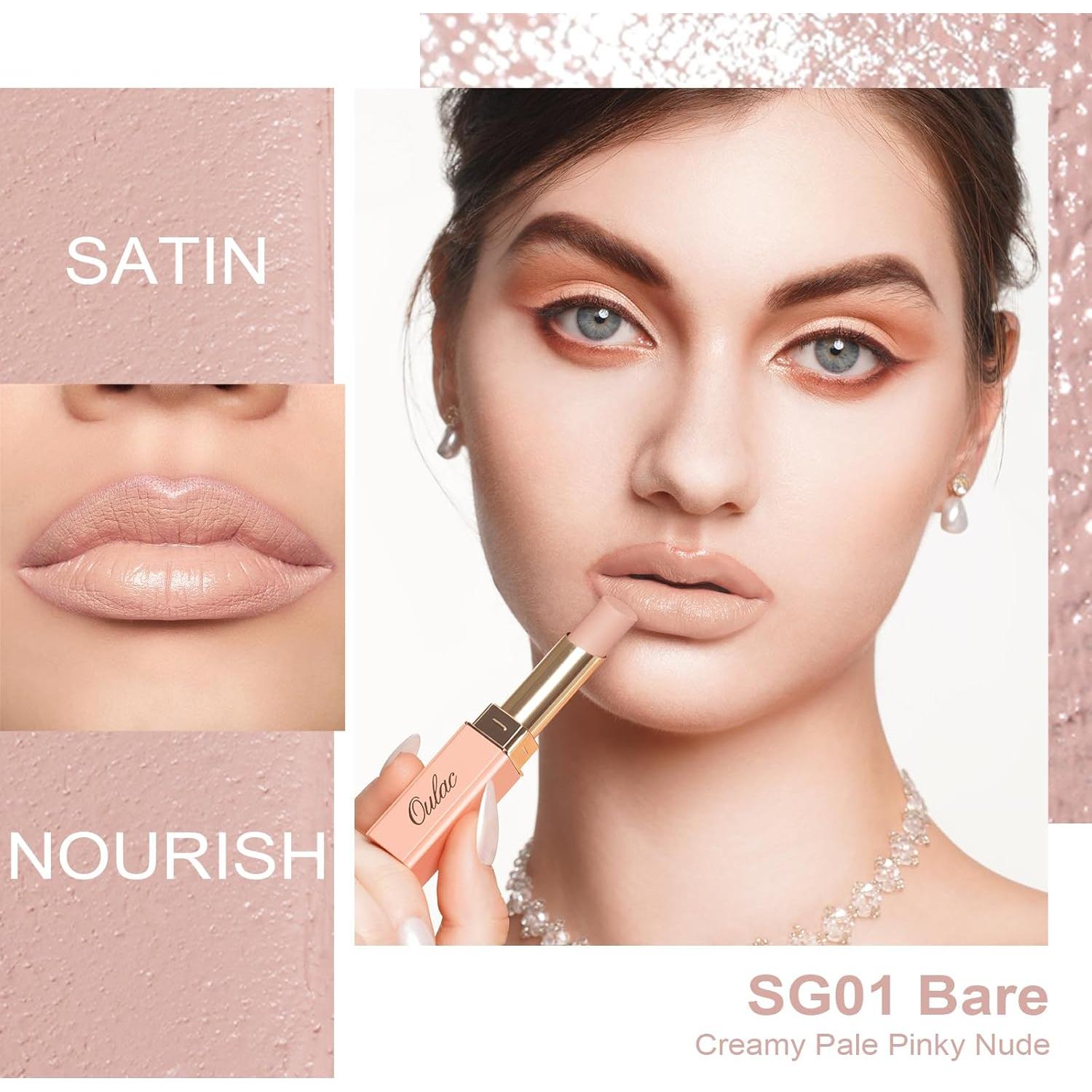 Labial Oulac Mate Hidratante SG01 Bare Nude 4g