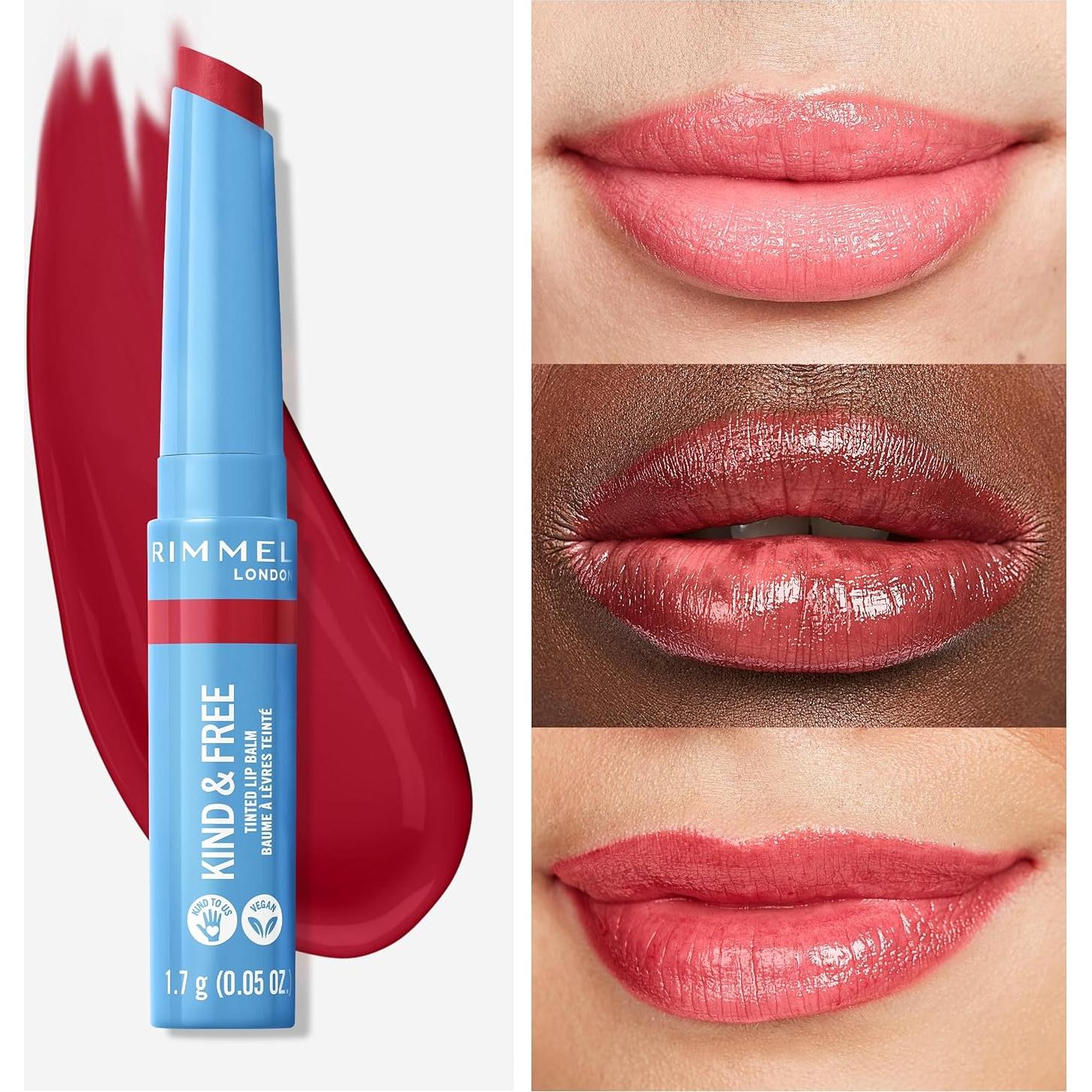 Bálsamo Labial Tinte Rimmel Kind & Free 4g Rojo Turbo