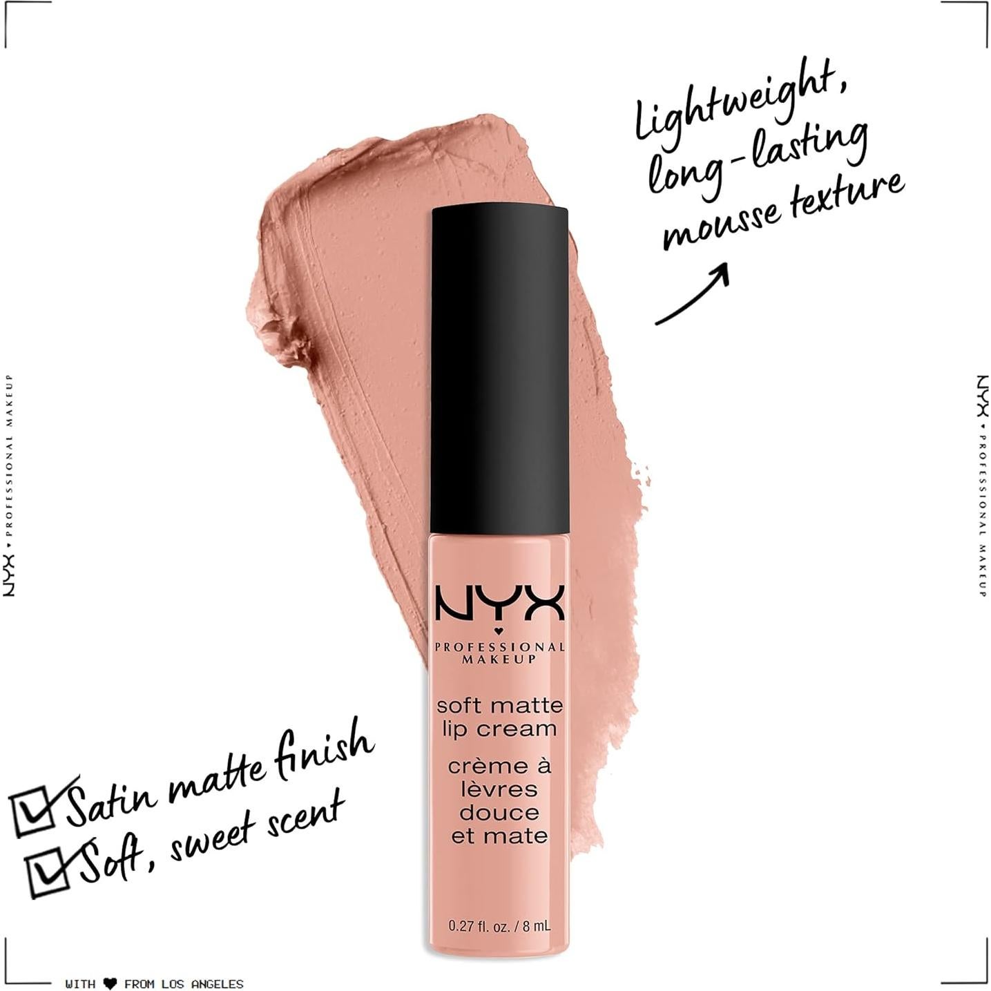 Crema de Labios Mate Suave NYX Cairo 7.65g Nude Mate