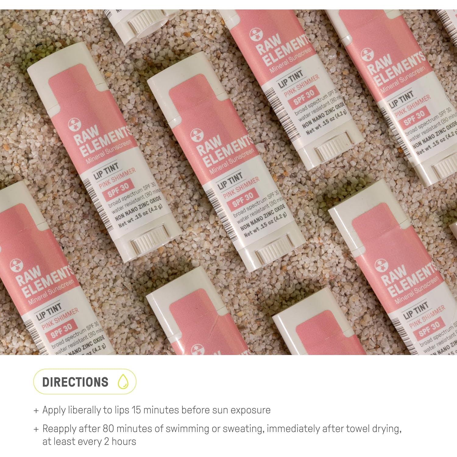 Brillo Labial Orgánico Rosa Raw Elements SPF 30 4.25g