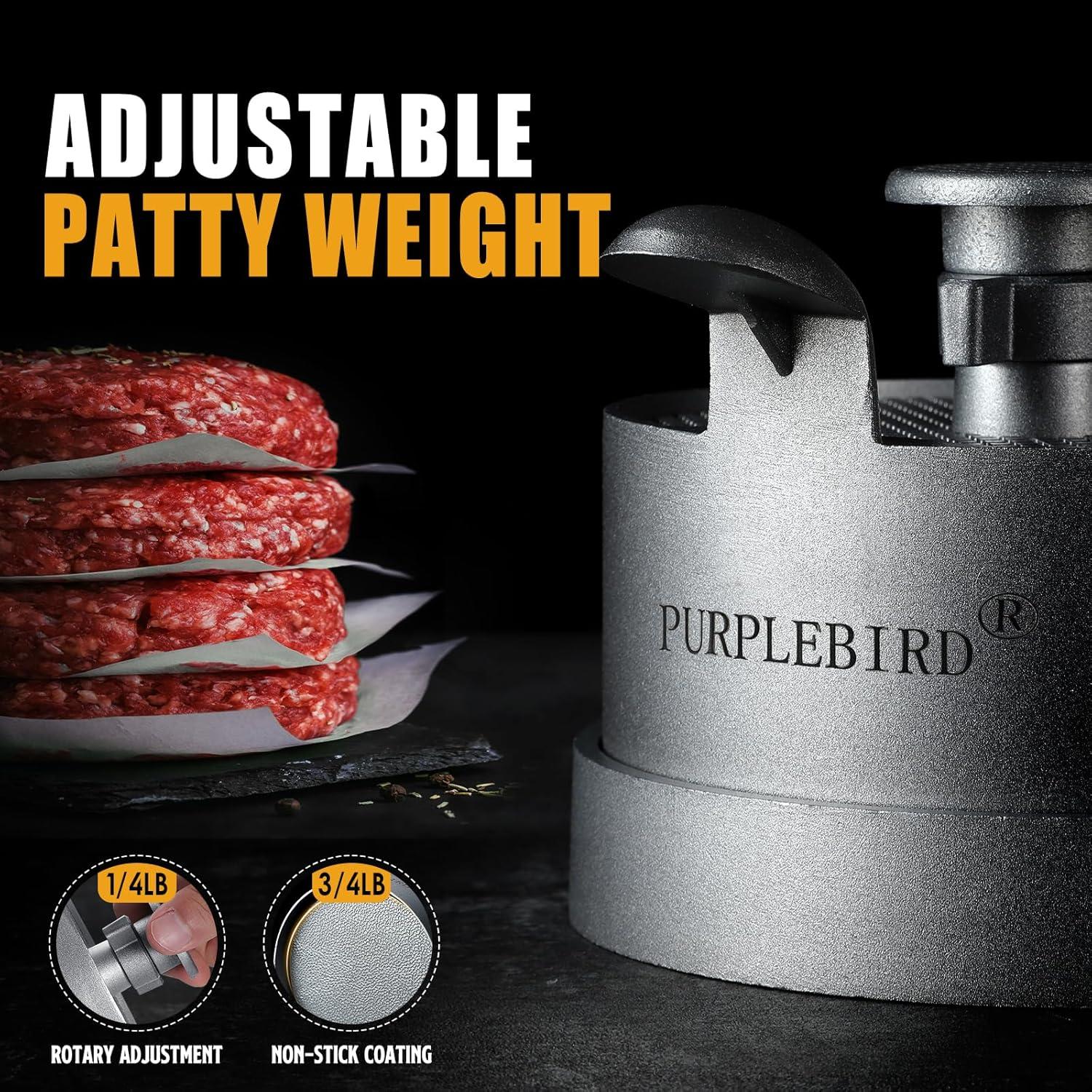 Prensa de Hamburguesas Ajustable PURPLEBIRD 0.67kg