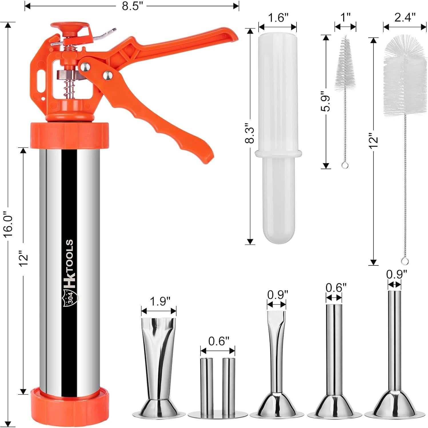 Pistola para hacer jerky HK de acero inoxidable 1.43 kg