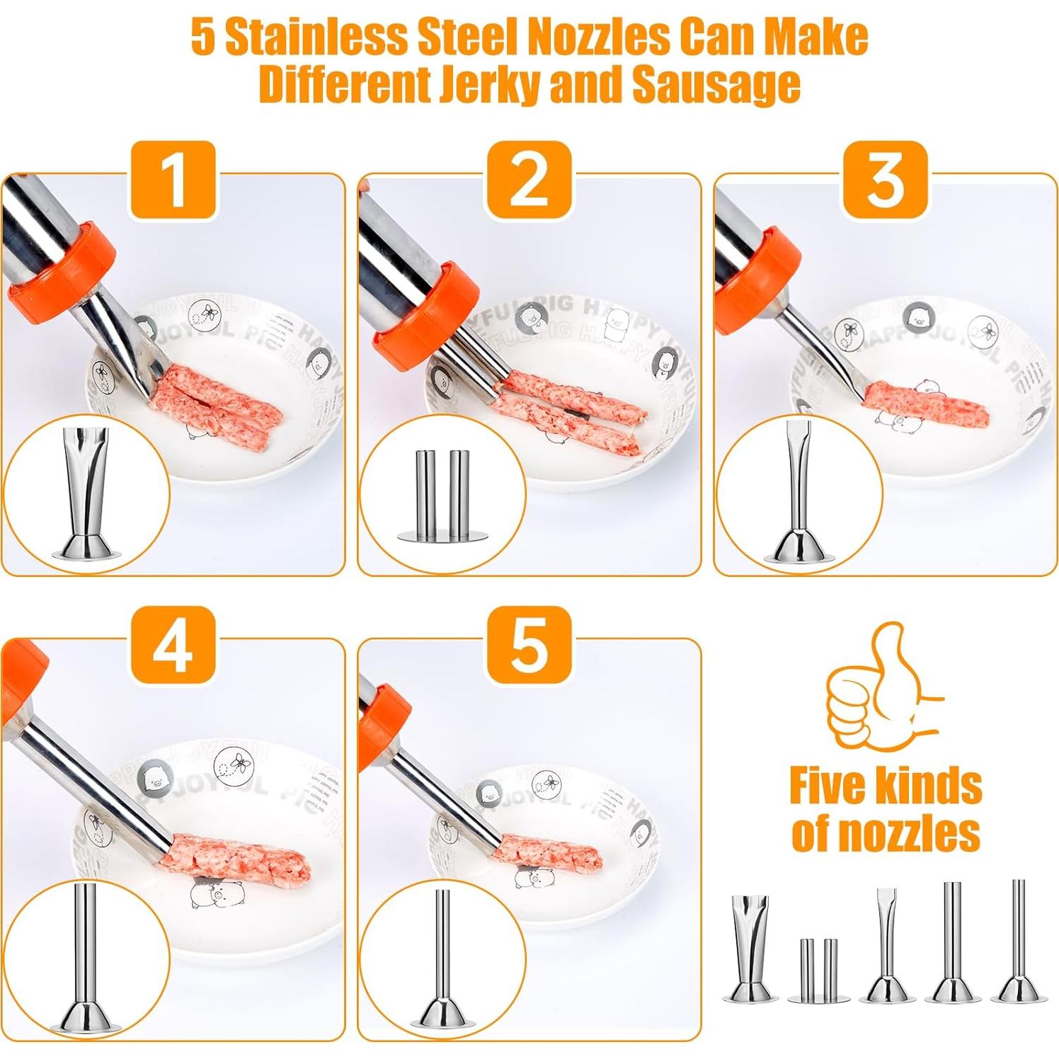 Pistola para hacer jerky HK de acero inoxidable 1.43 kg