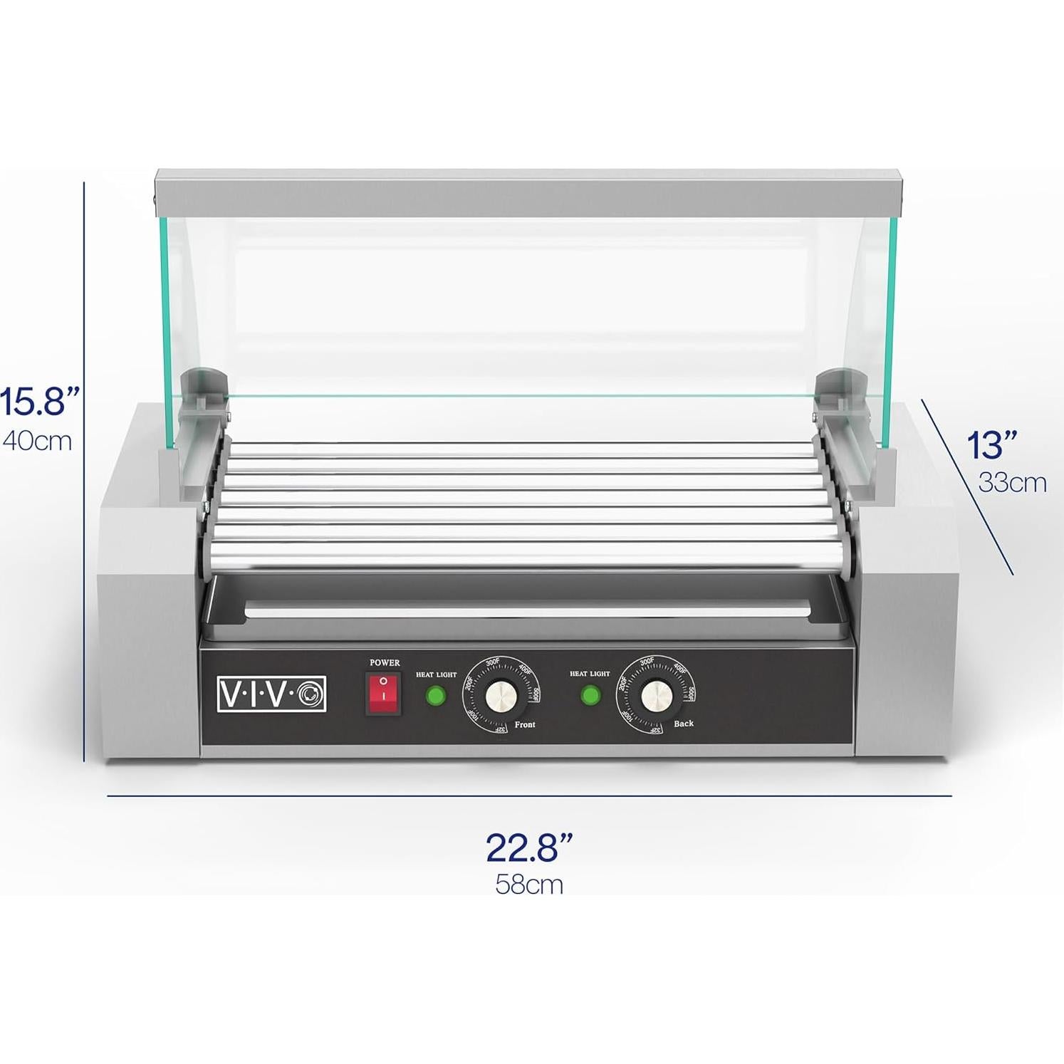 Parrilla Eléctrica VIVO 7 Rodillos Acero Inoxidable 900W