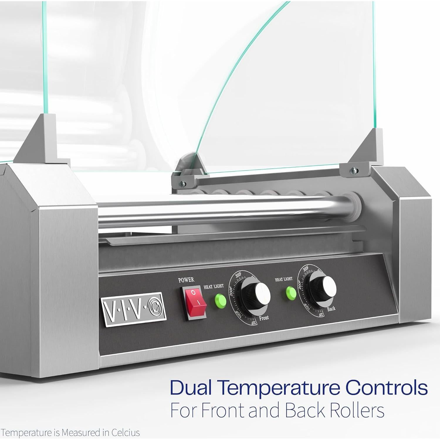 Parrilla Eléctrica VIVO 7 Rodillos Acero Inoxidable 900W