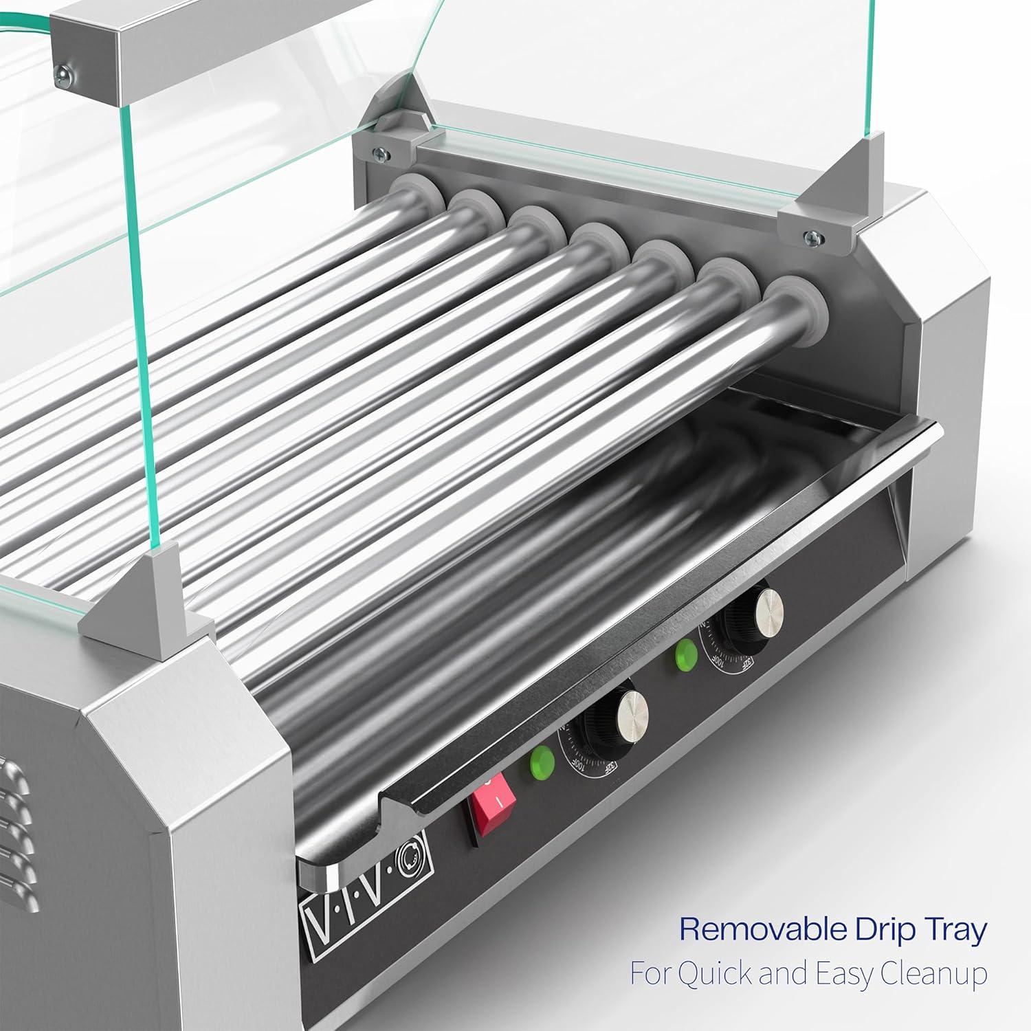 Parrilla Eléctrica VIVO 7 Rodillos Acero Inoxidable 900W