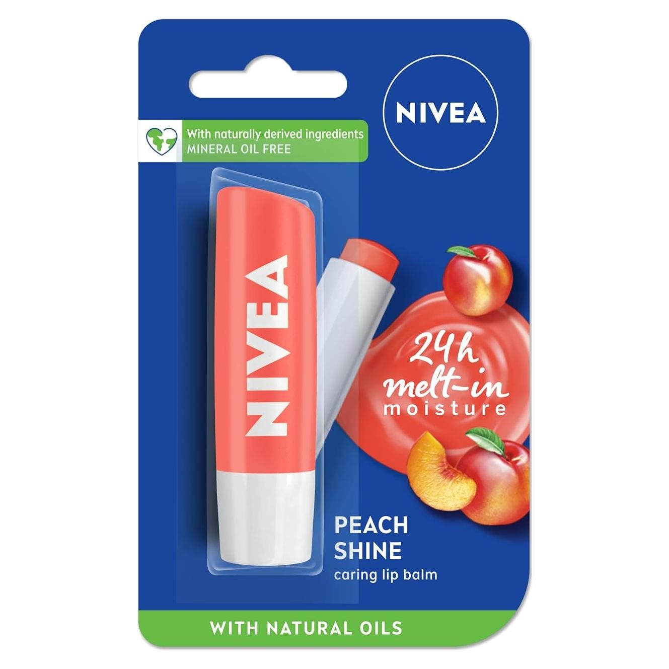 Bálsamo Labial Nivea Durazno 4,54 g Brillo Frutal