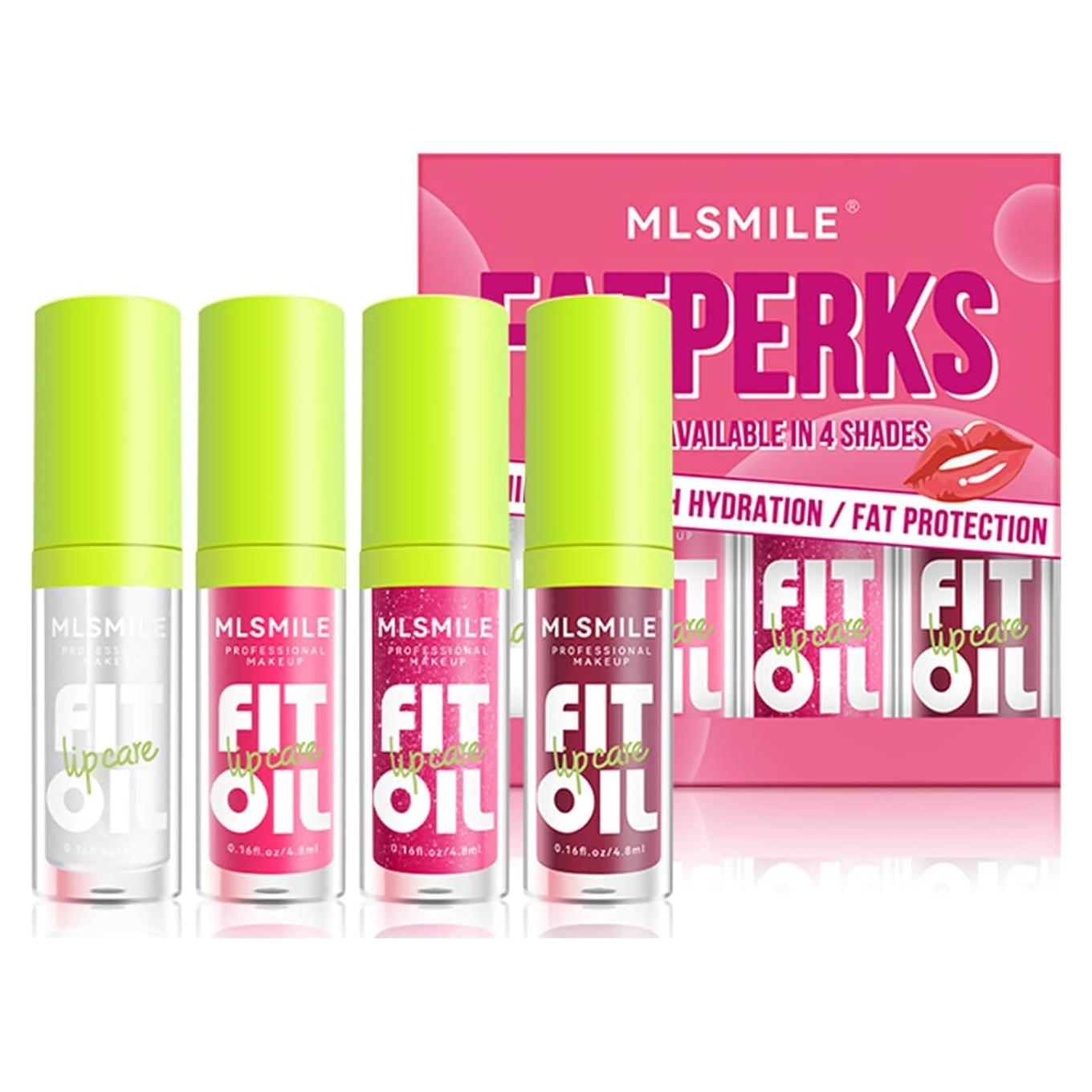 Set de 4 Aceites Brillantes para Labios VolksRose - Hidratantes