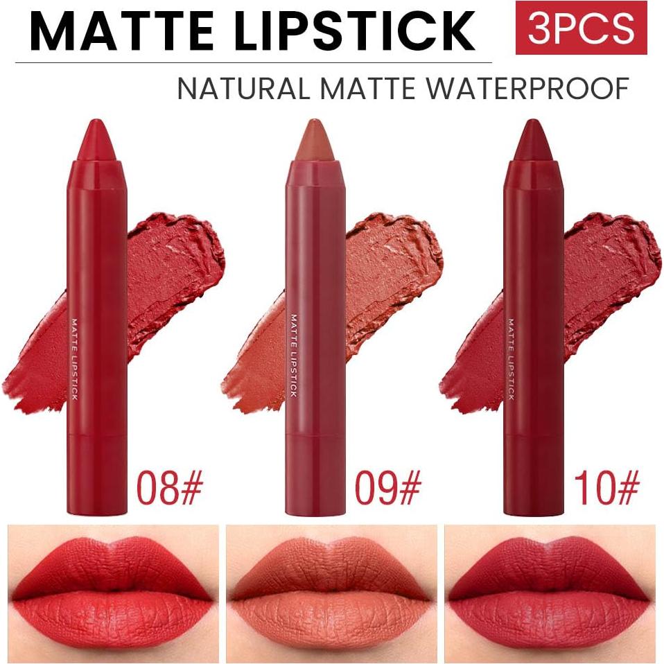 Set de lápiz labial mate BINGBRUSH 3 piezas 11,27x6,1cm