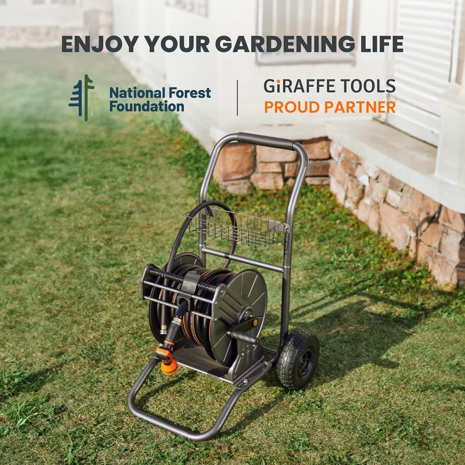 Carro de Carrete de Manguera Giraffe Tools Metal 200 pies