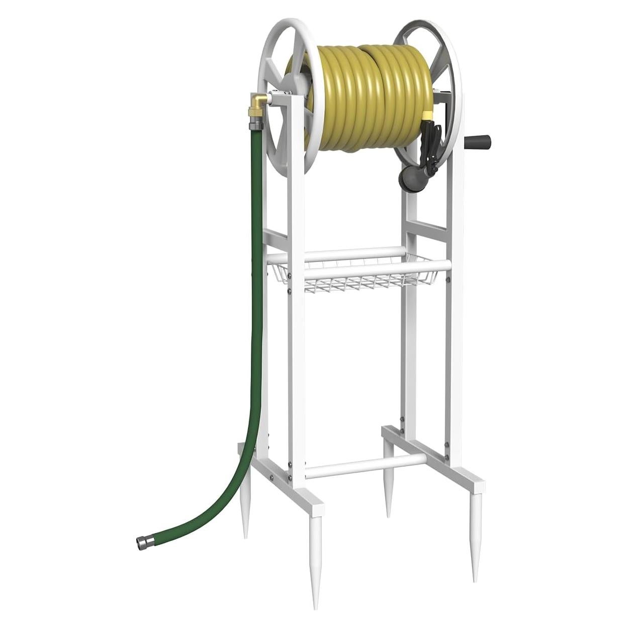 Carrete de Manguera Garbuildman Blanco 125 Pies 5/8"