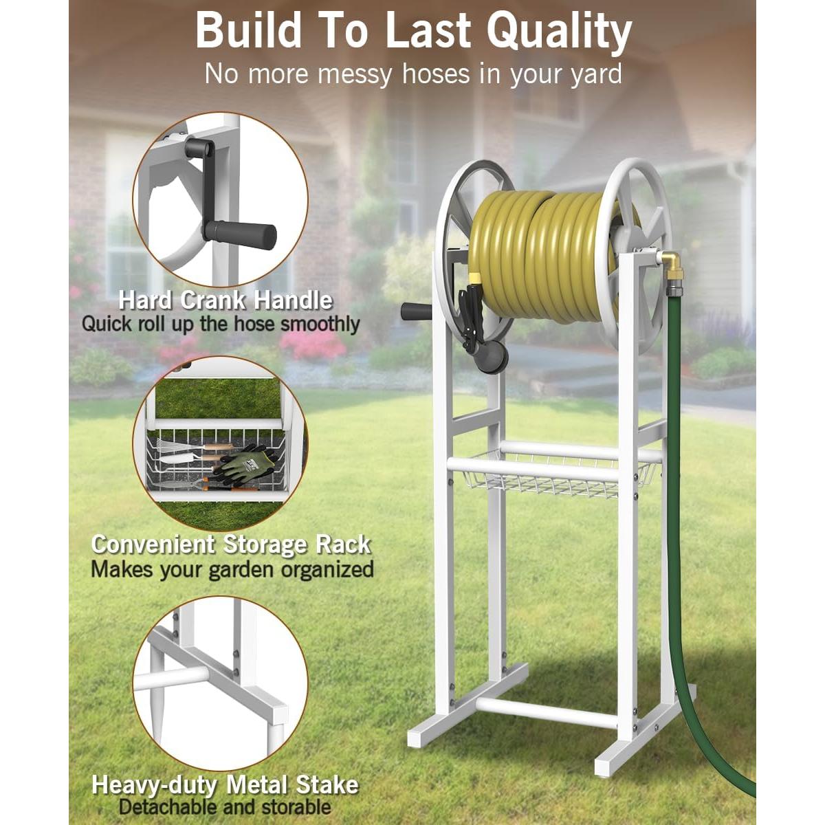 Carrete de Manguera Garbuildman Blanco 125 Pies 5/8"