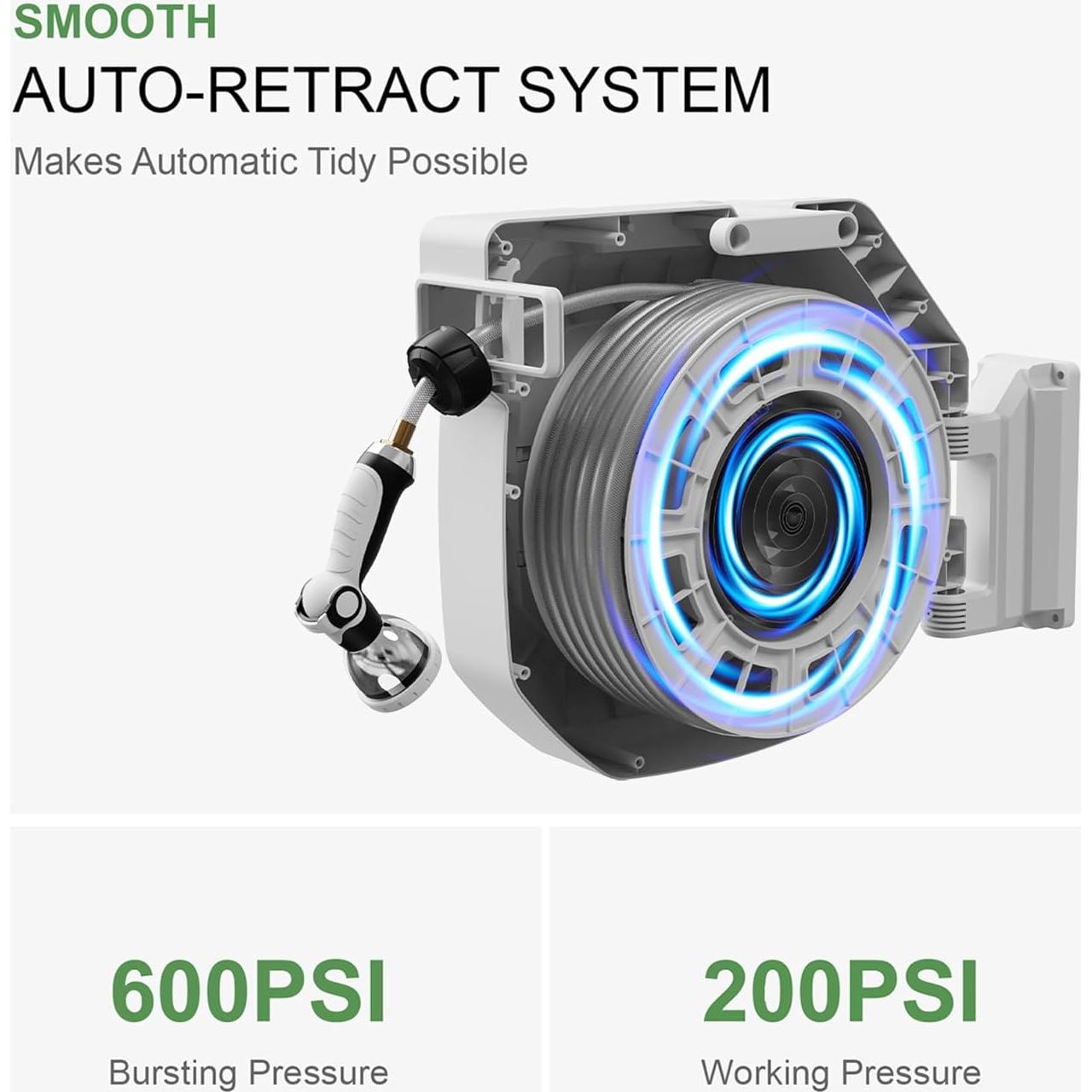 Carrete de Manguera Retráctil HOZEREEL 30.48m Alta Resistencia