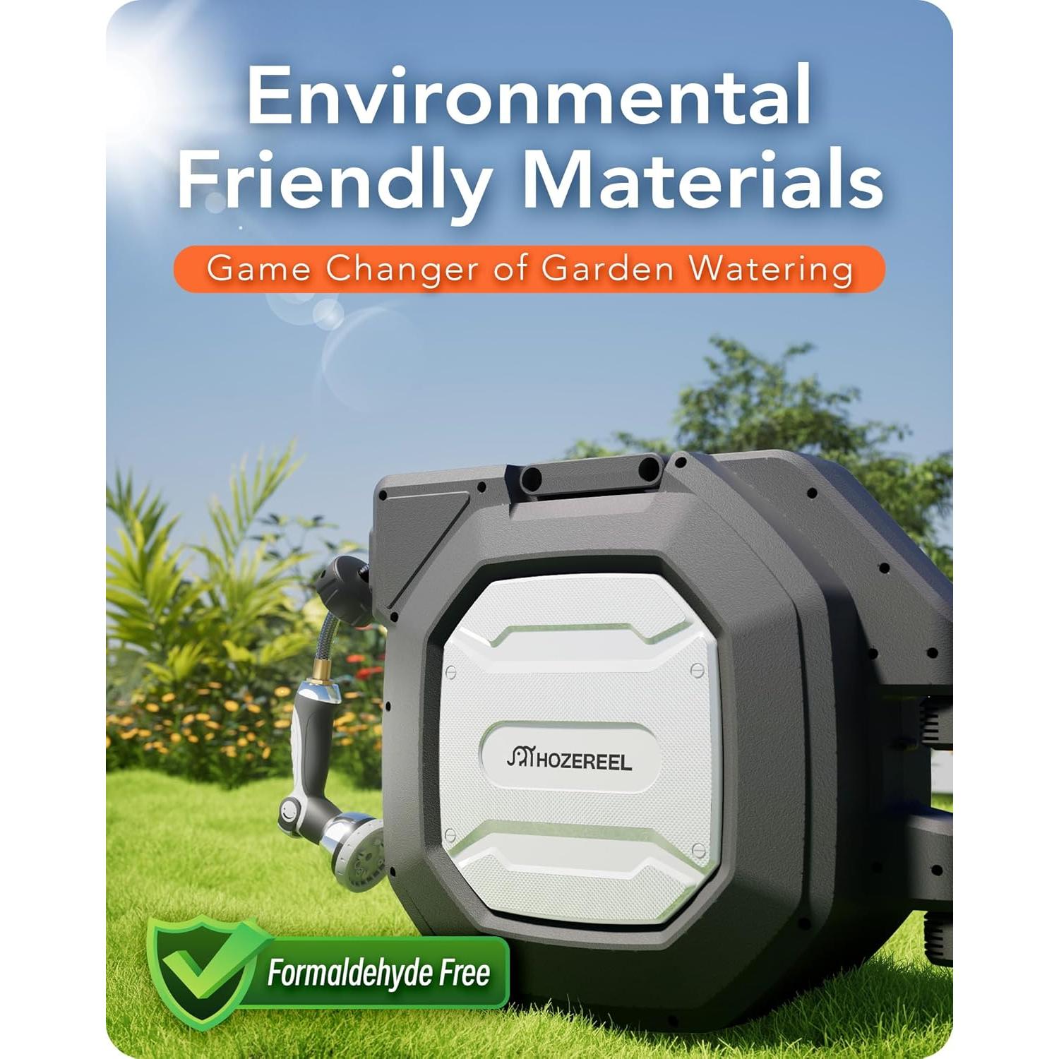 Carrete de Manguera Retráctil HOZEREEL 30.48m Alta Resistencia