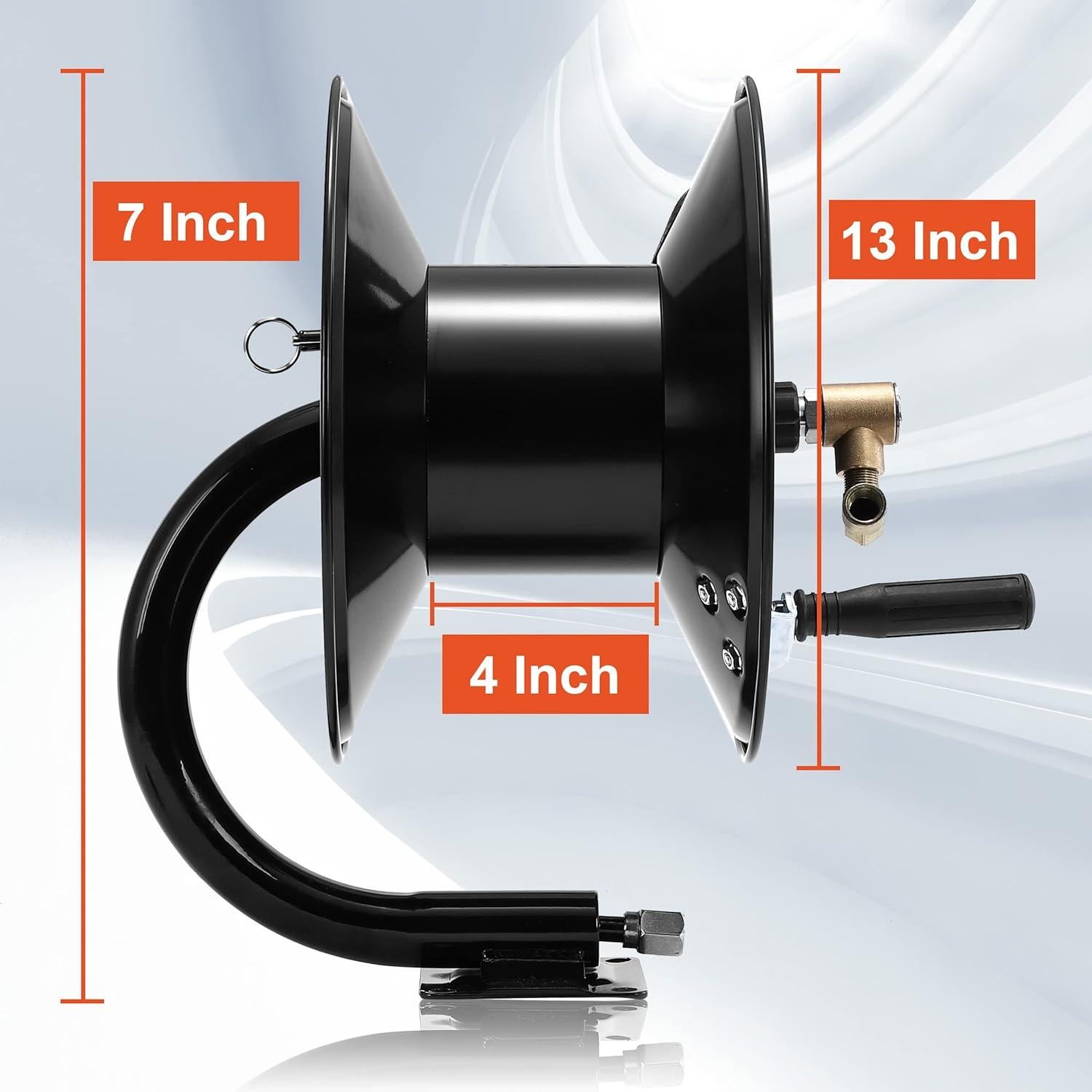 Carrete de Manguera Tool Daily 100 Pies Acero Inoxidable