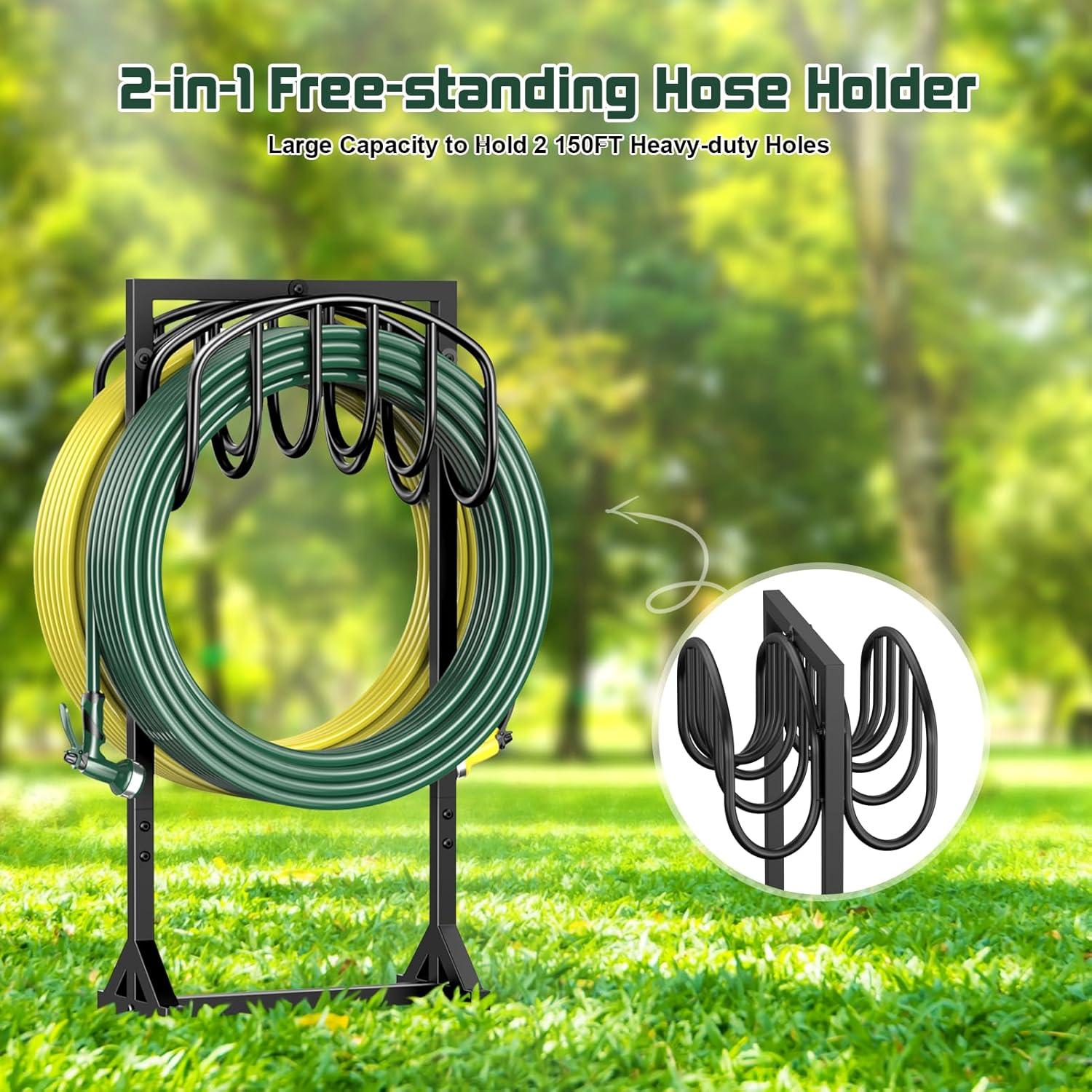Soporte de Manguera de Jardín HeroicLion Doble Cara 150 pies