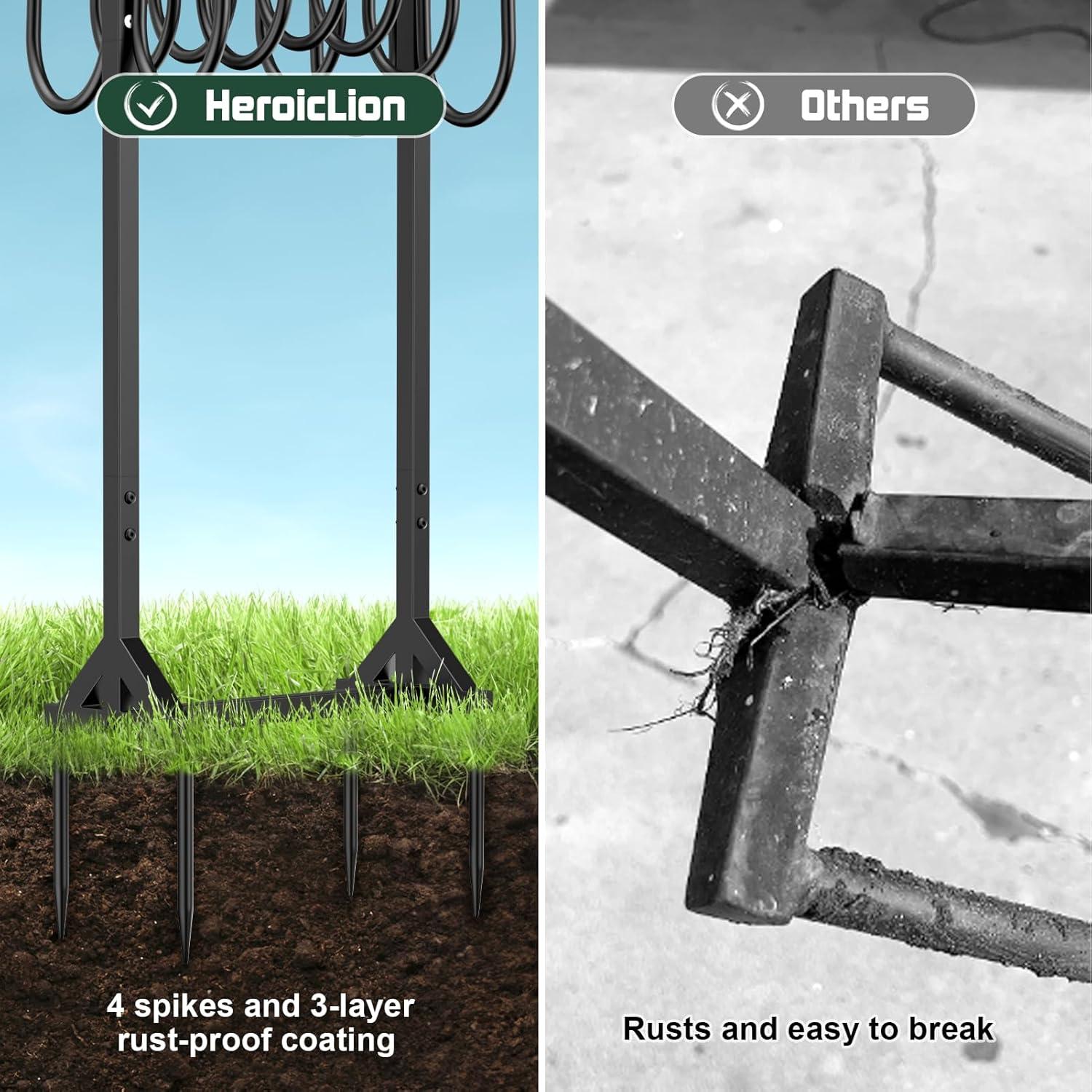 Soporte de Manguera de Jardín HeroicLion Doble Cara 150 pies