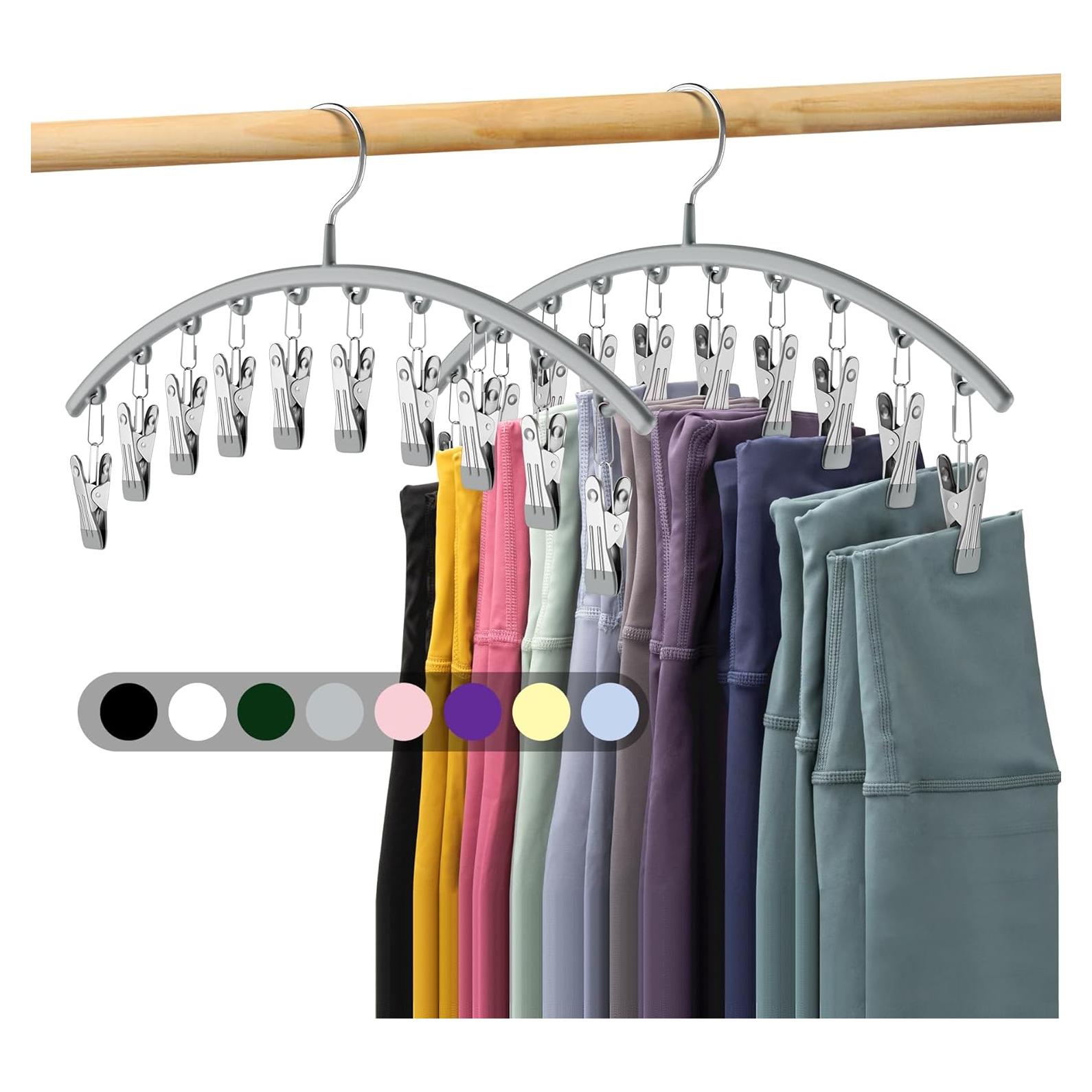Organizador de Leggings Volnamal 2 Paquetes 20 Clips Gris