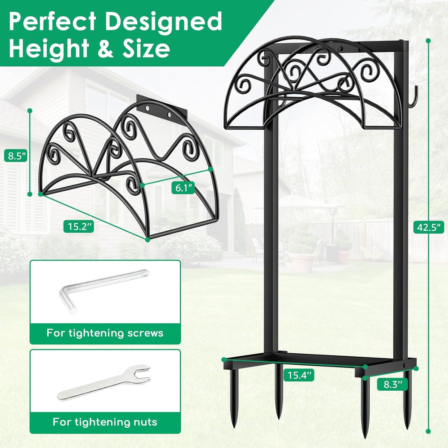 Soporte para Manguera TomCare Metal Negro 3.85 kg 160 FT