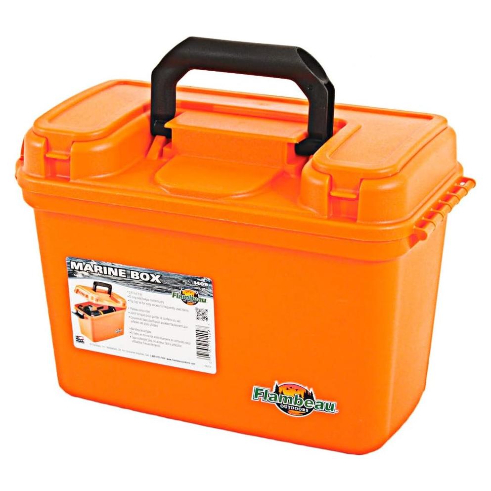 Caja Seco Marina Flambeau 1409 Naranja 35.56 cm Resistente Agua