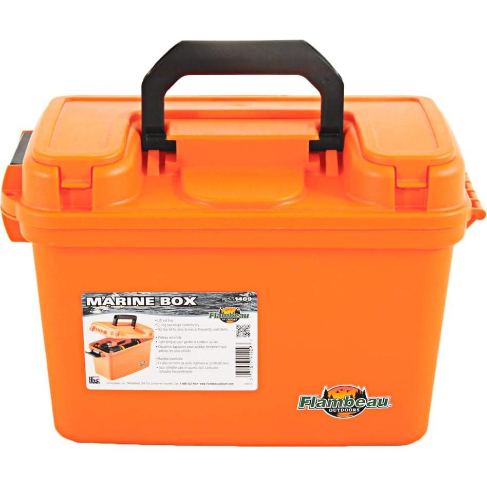 Caja Seco Marina Flambeau 1409 Naranja 35.56 cm Resistente Agua