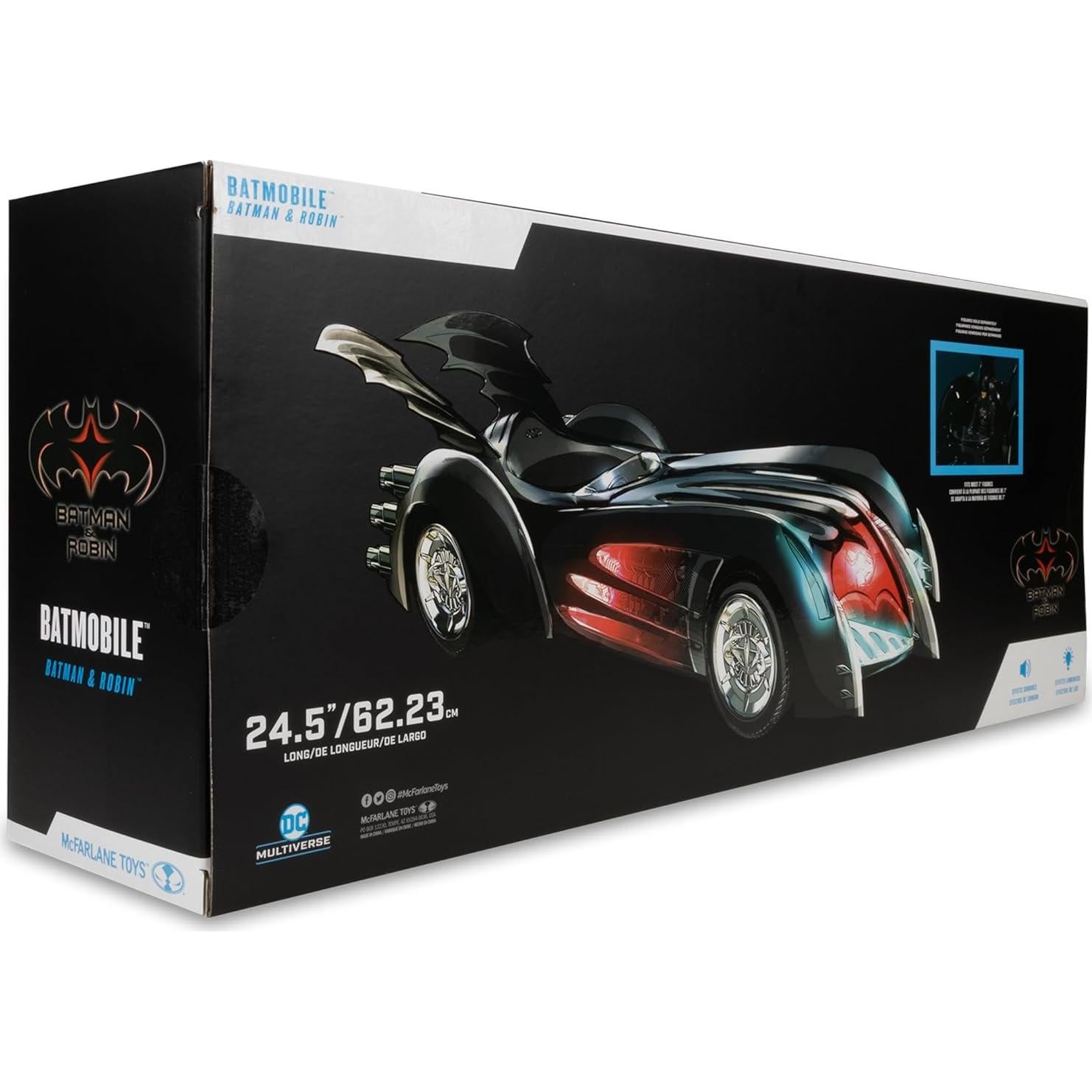 Batmobile McFarlane Toys Batman y Robin con luces y sonido