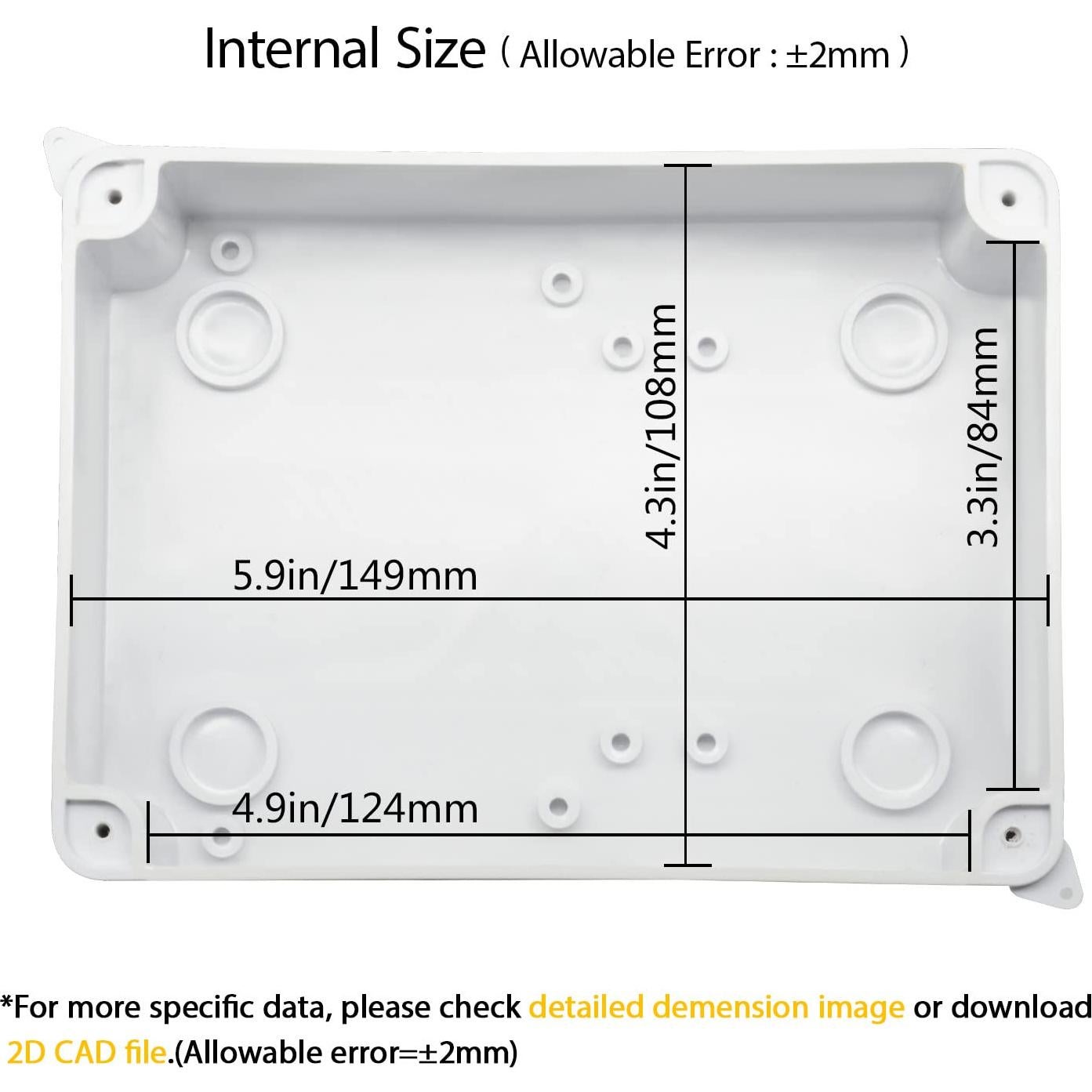 Caja de Conexiones LeMotech IP65 Plástico ABS 15x11x7 cm