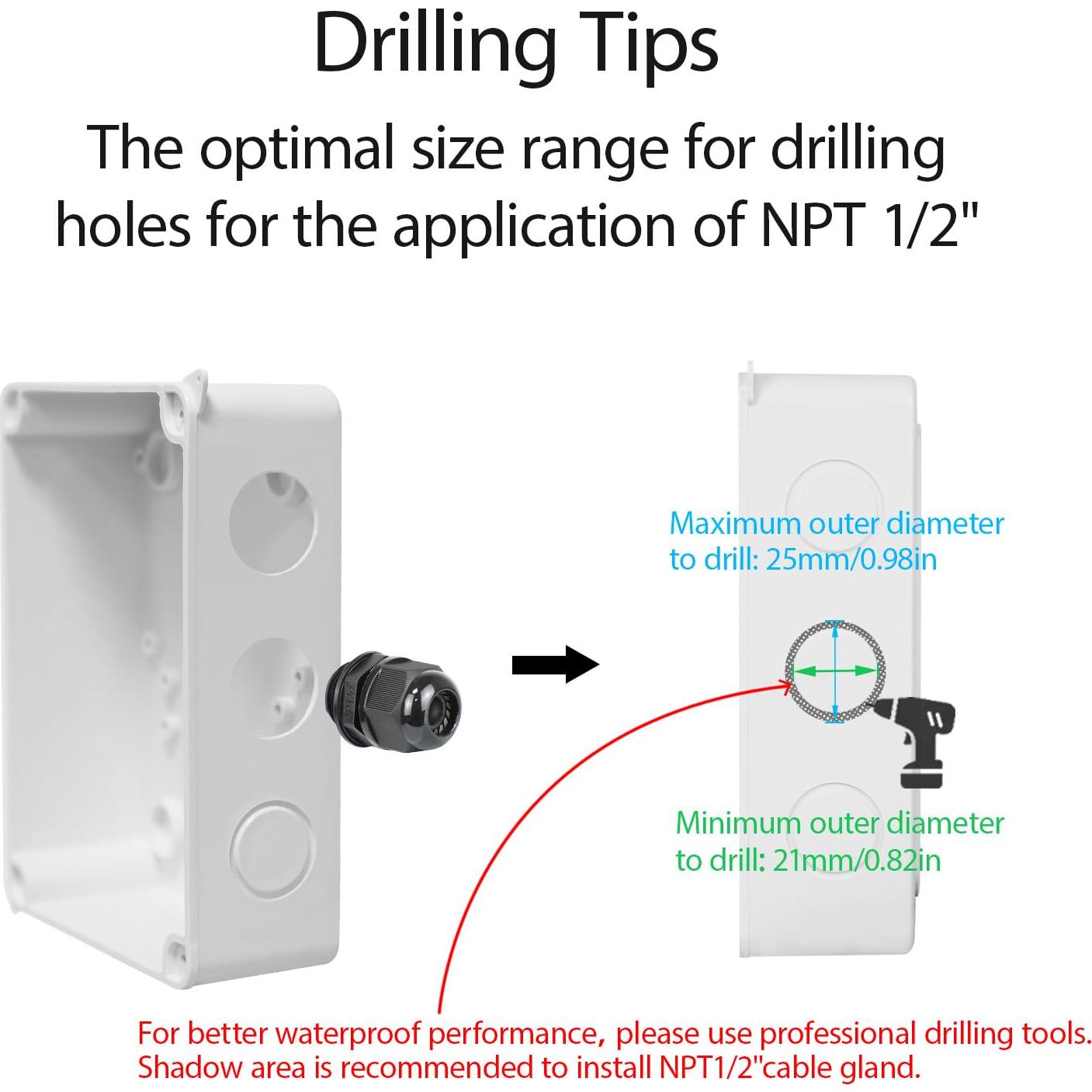 Caja de Conexiones LeMotech IP65 Plástico ABS 15x11x7 cm