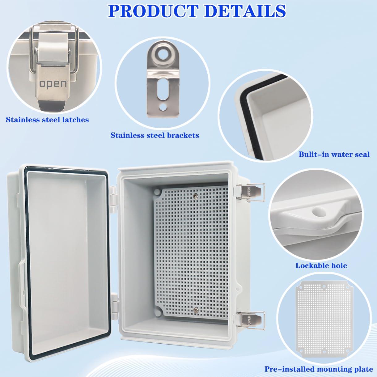 Caja de Conexiones Eléctricas Impermeable YETLEBOX 220x170x110mm