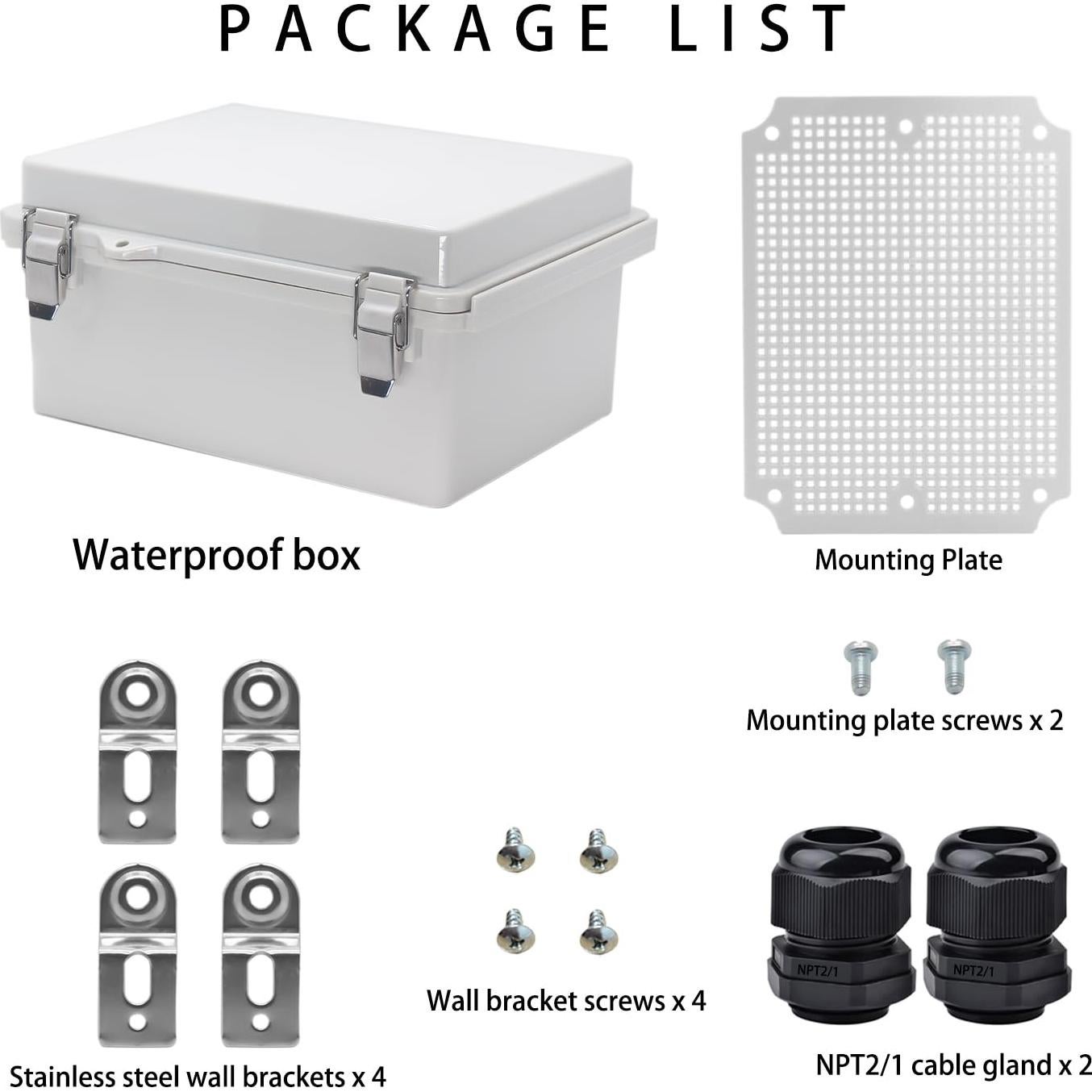 Caja de Conexiones Eléctricas Impermeable YETLEBOX 220x170x110mm