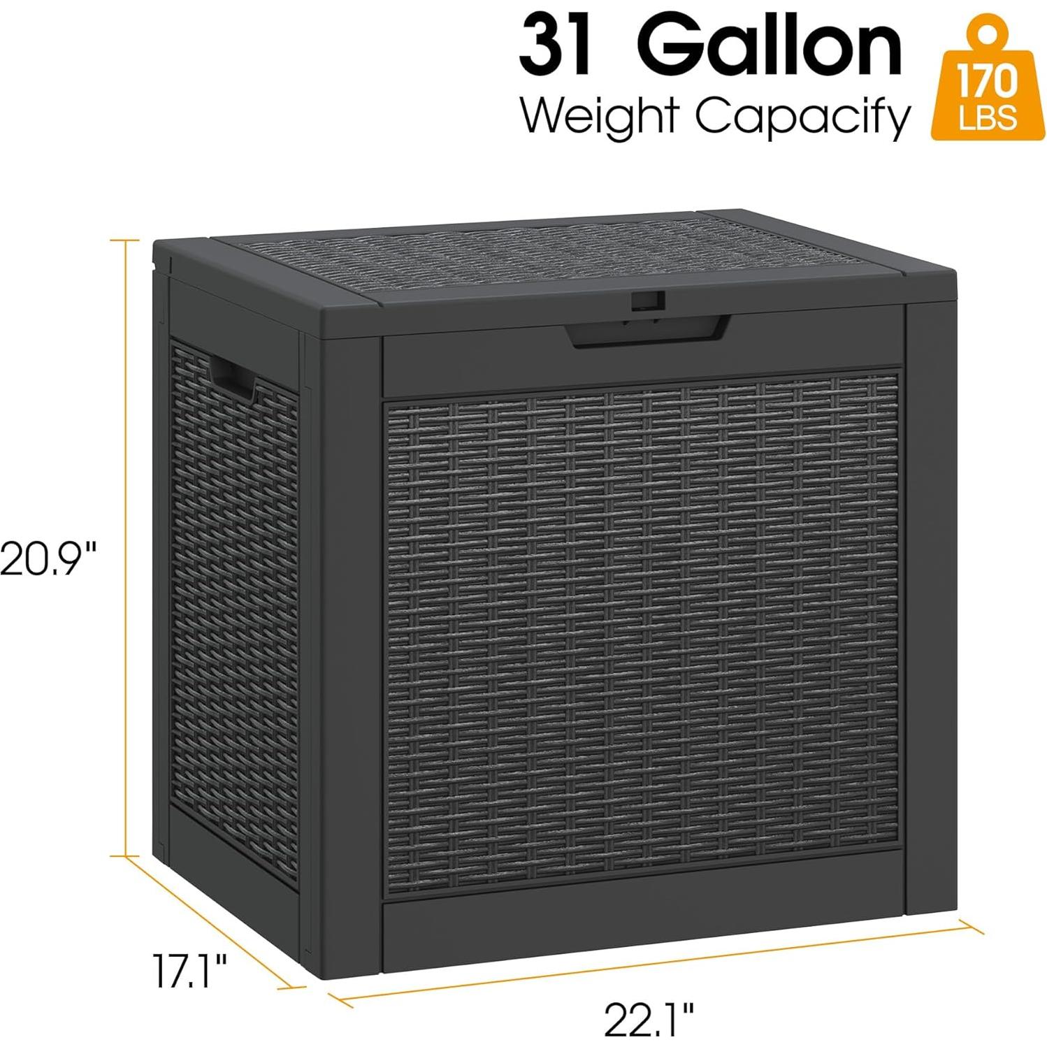 Caja de Almacenamiento Exterior NUNU LAB 31 Galones Impermeable