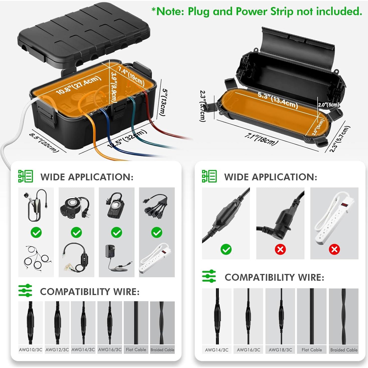 Caja Exterior Extra Grande Restmo IP54 6 Entradas Negra