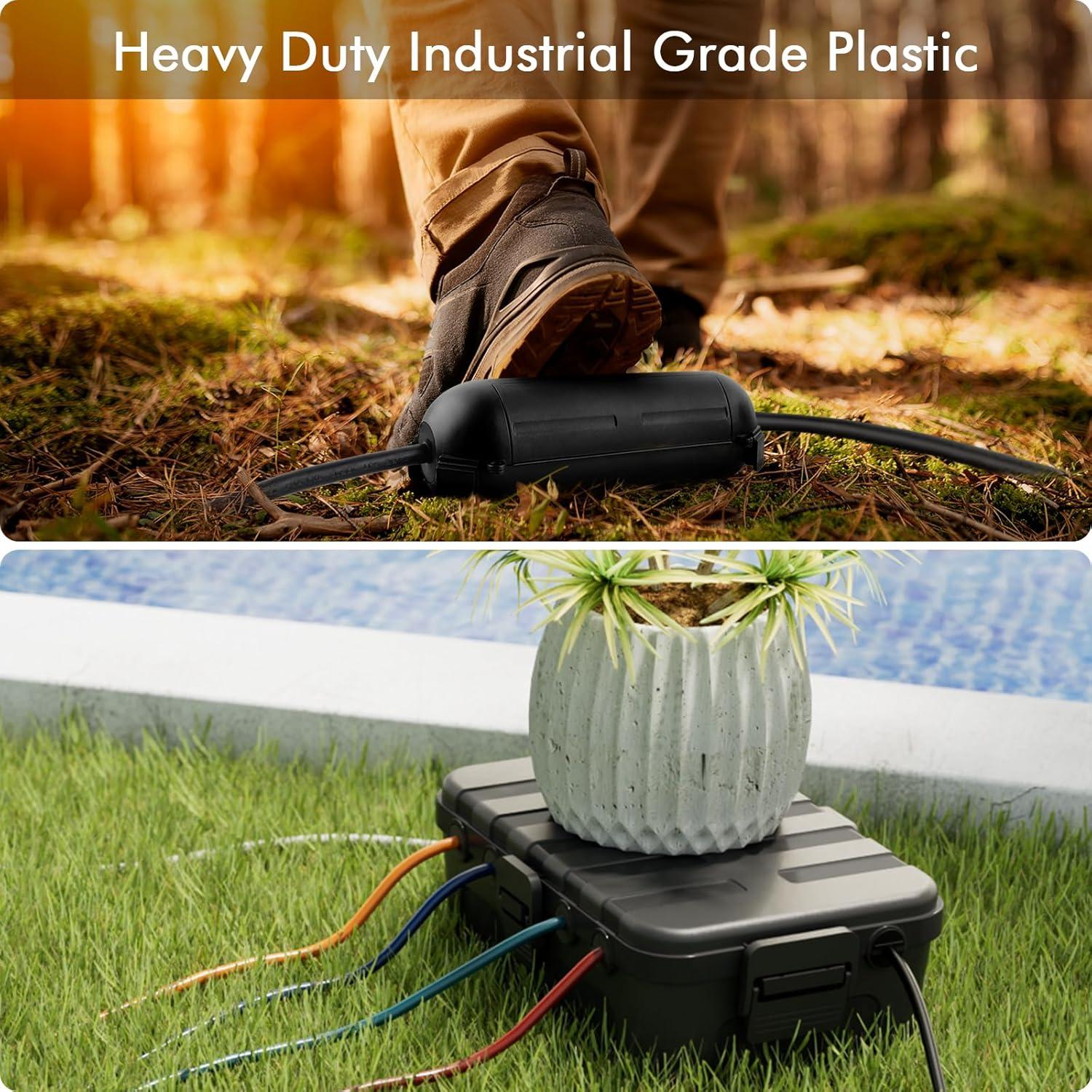 Caja Exterior Extra Grande Restmo IP54 6 Entradas Negra