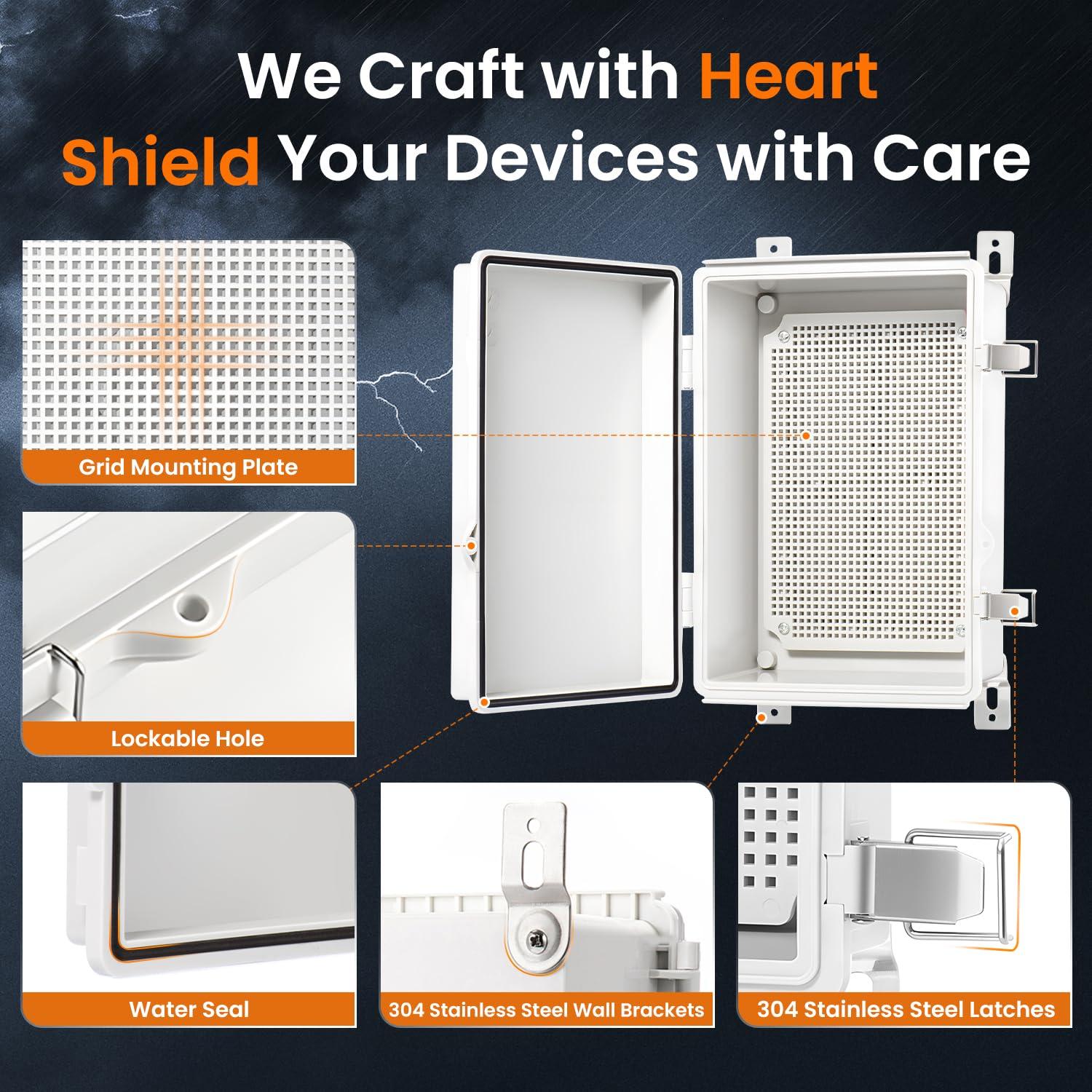 Caja de Conexiones Impermeable QILIPSU IP67 285x195x130mm