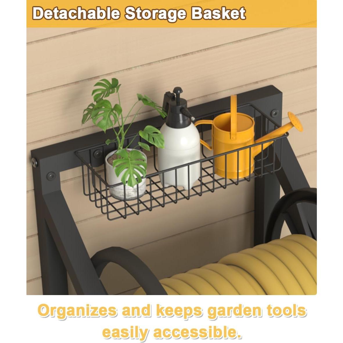 Carrete de Manguera Montado en Pared Artigarden 125 pies Negro