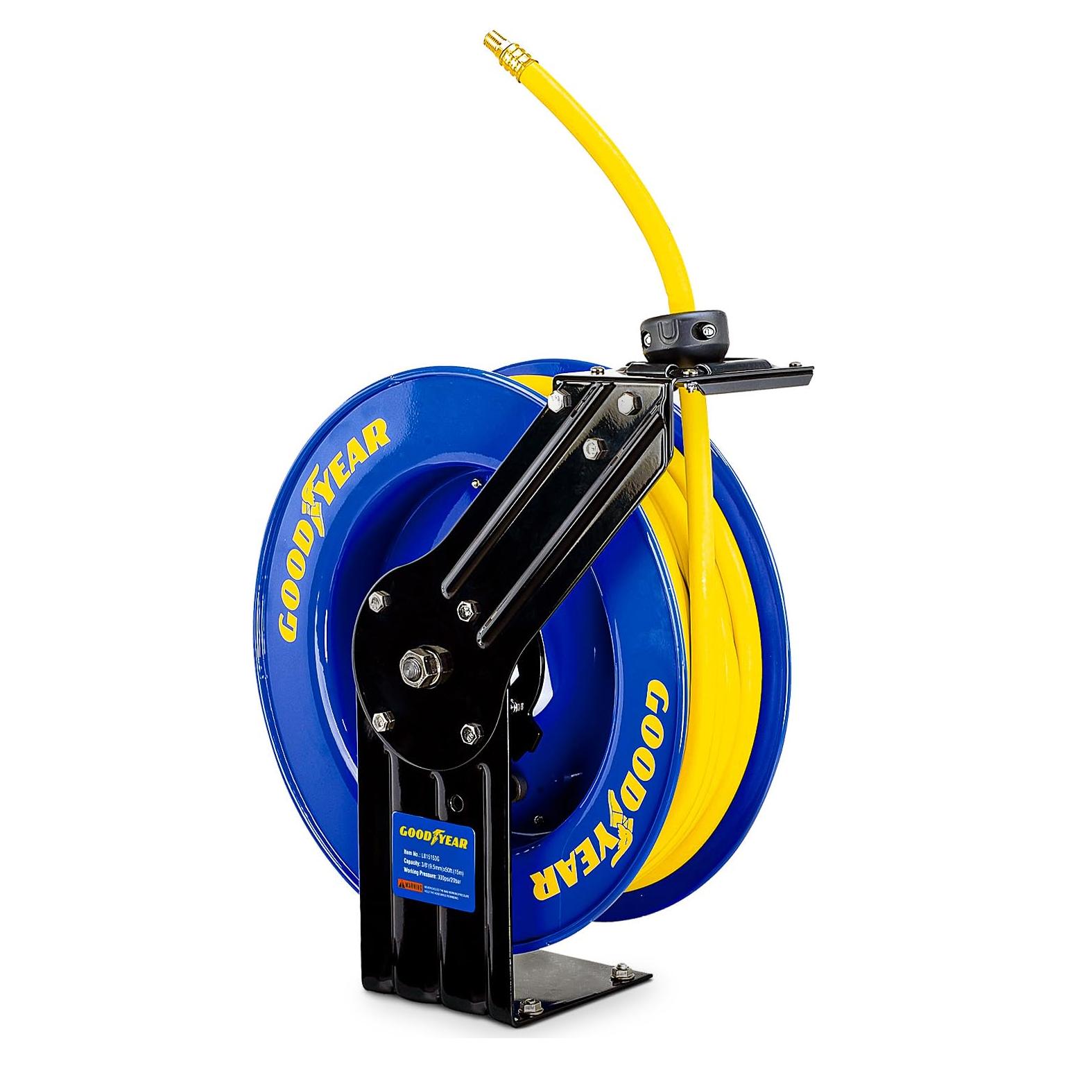 Carrete de Manguera Retráctil Goodyear 3/8" x 15m Caucho SBR