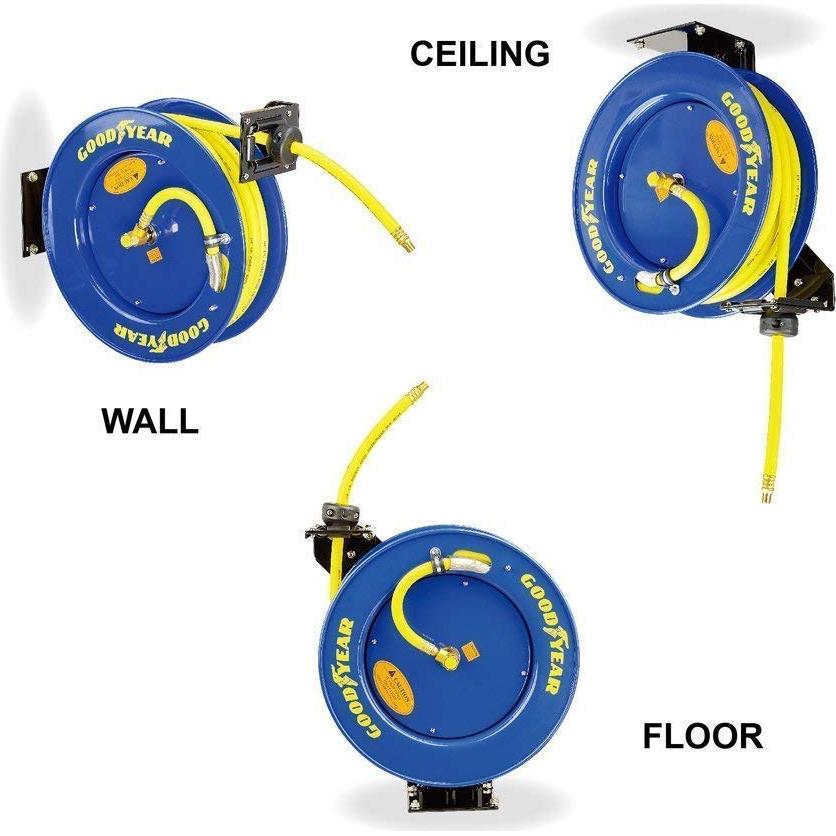 Carrete de Manguera Retráctil Goodyear 3/8" x 15m Caucho SBR