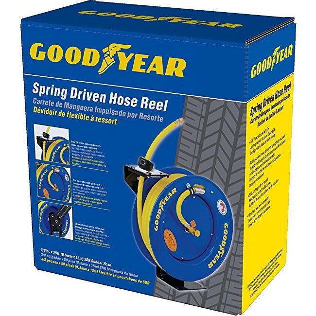 Carrete de Manguera Retráctil Goodyear 3/8" x 15m Caucho SBR